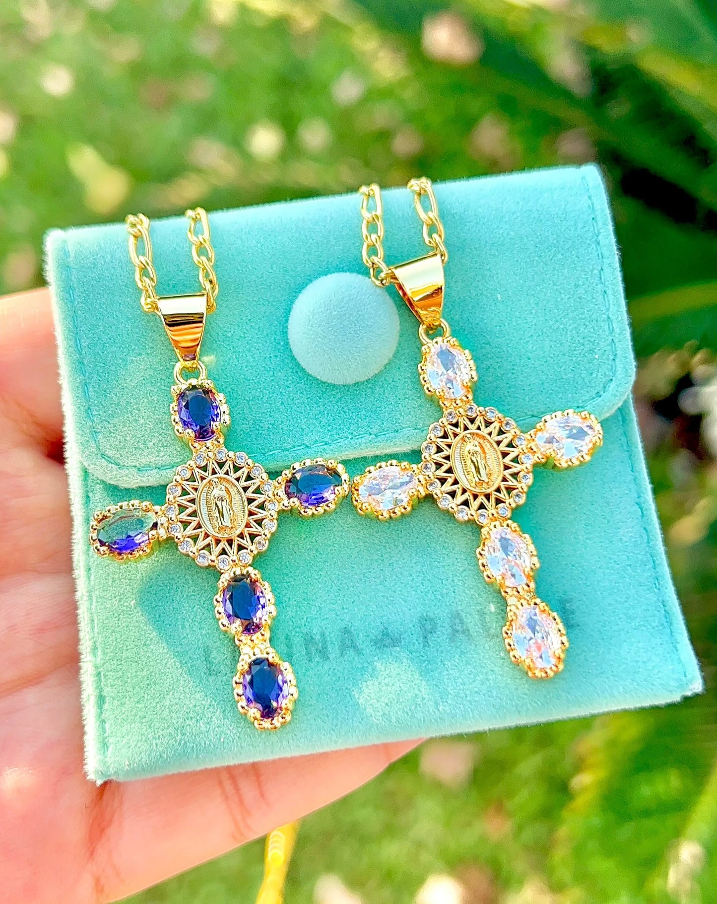 Virgencita Cross Necklace
