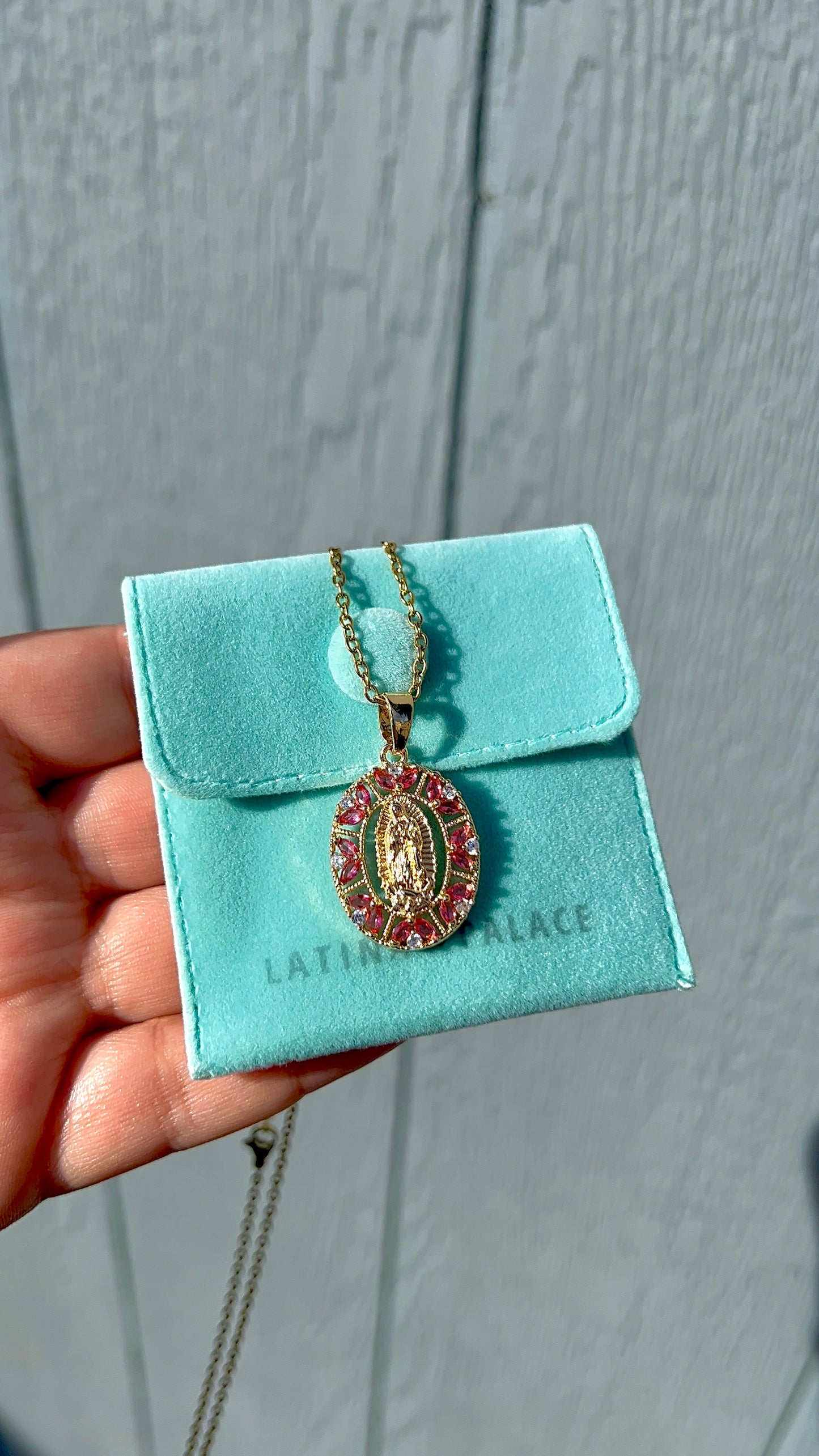 18k Virgencita Zirconia Necklace