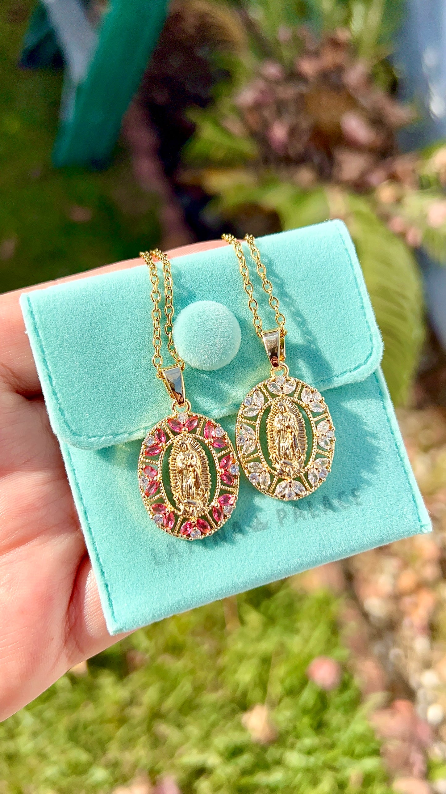 18k Virgencita Zirconia Necklace