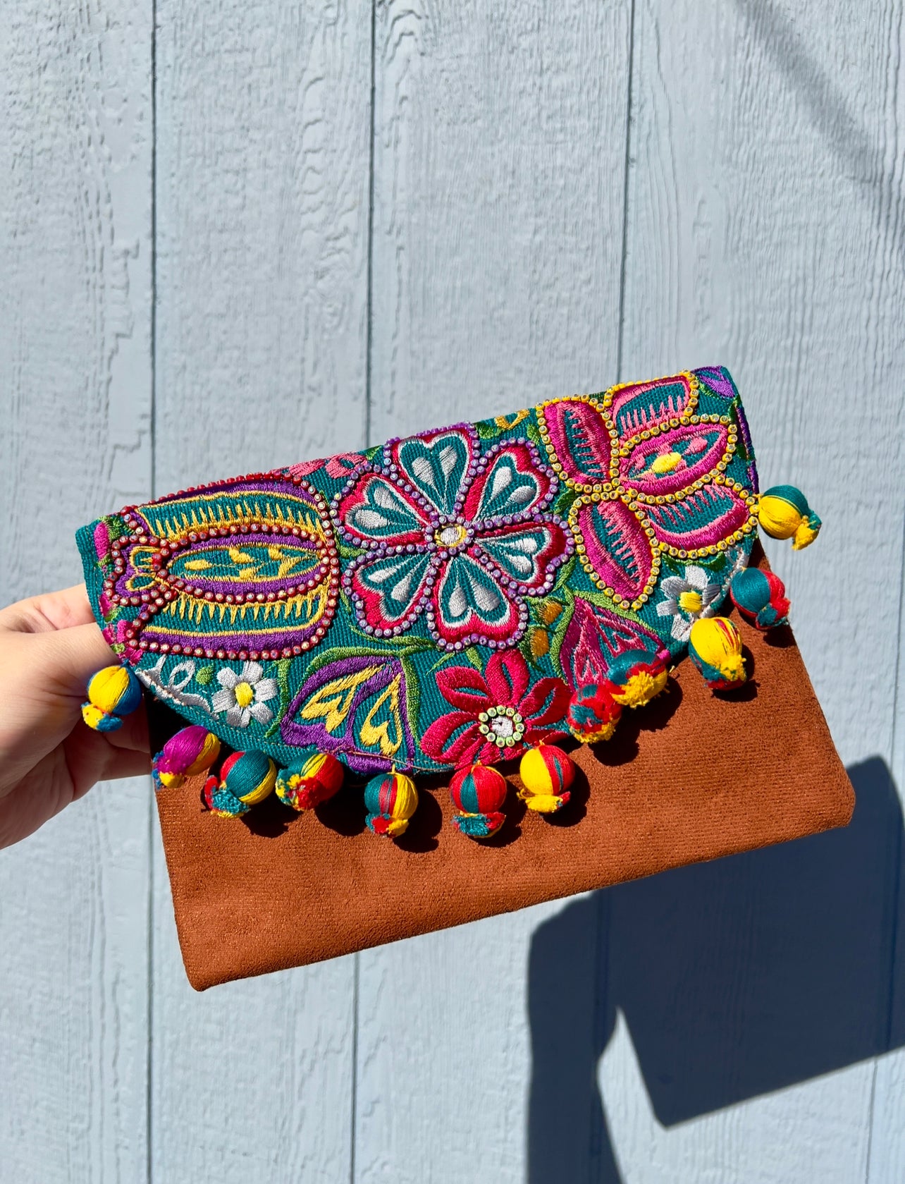 Floral Beaded Bolsita
