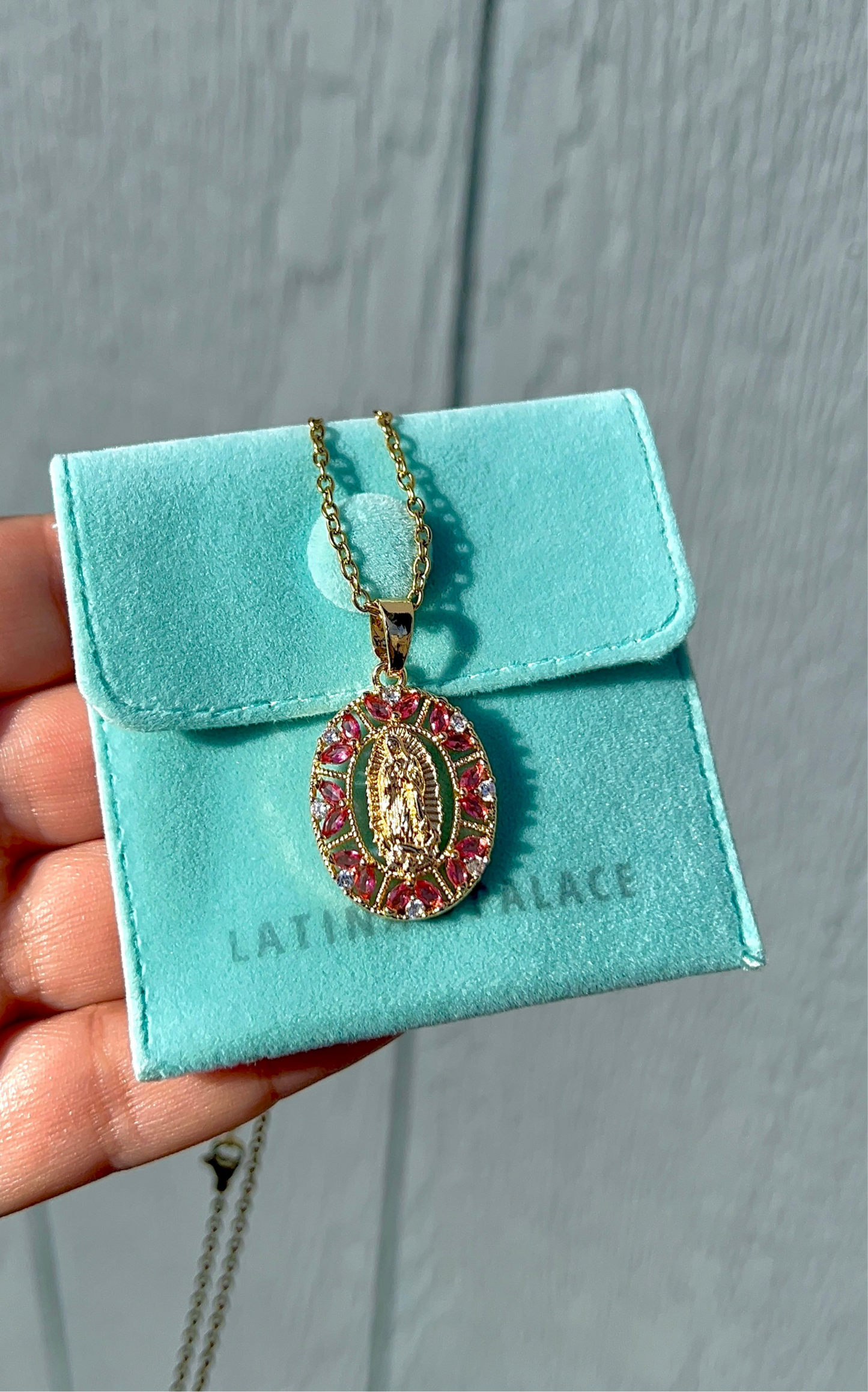 18k Virgencita Zirconia Necklace
