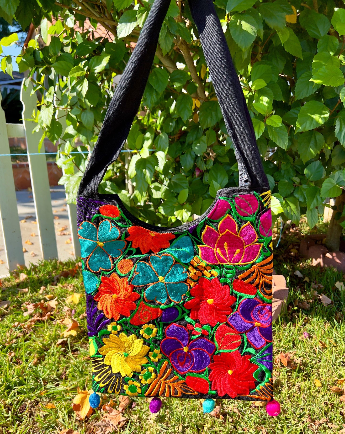Embroidered Floral Crossbody