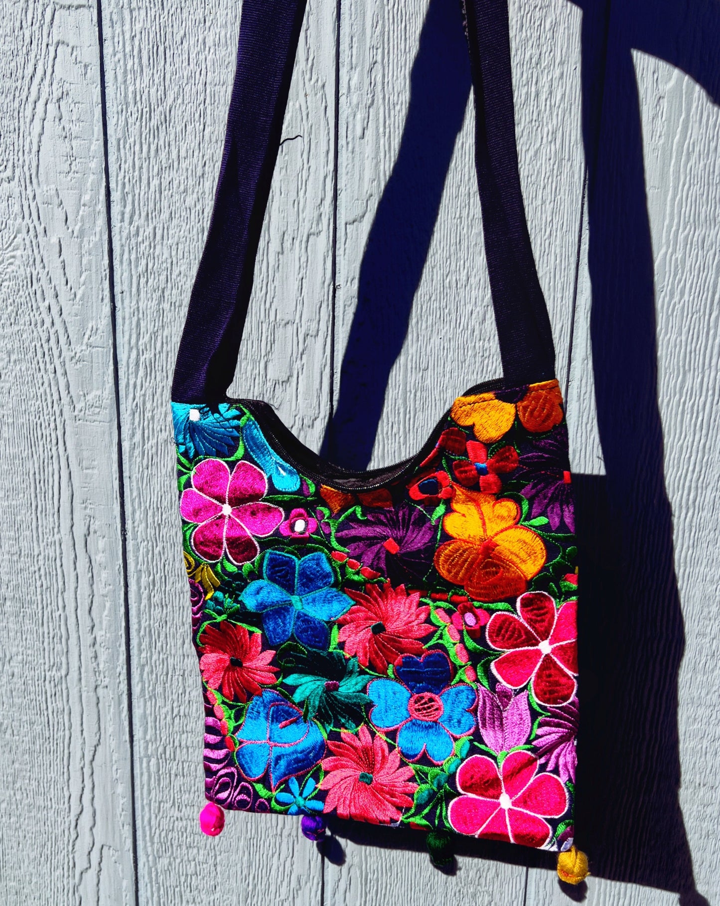 Embroidered Floral Crossbody
