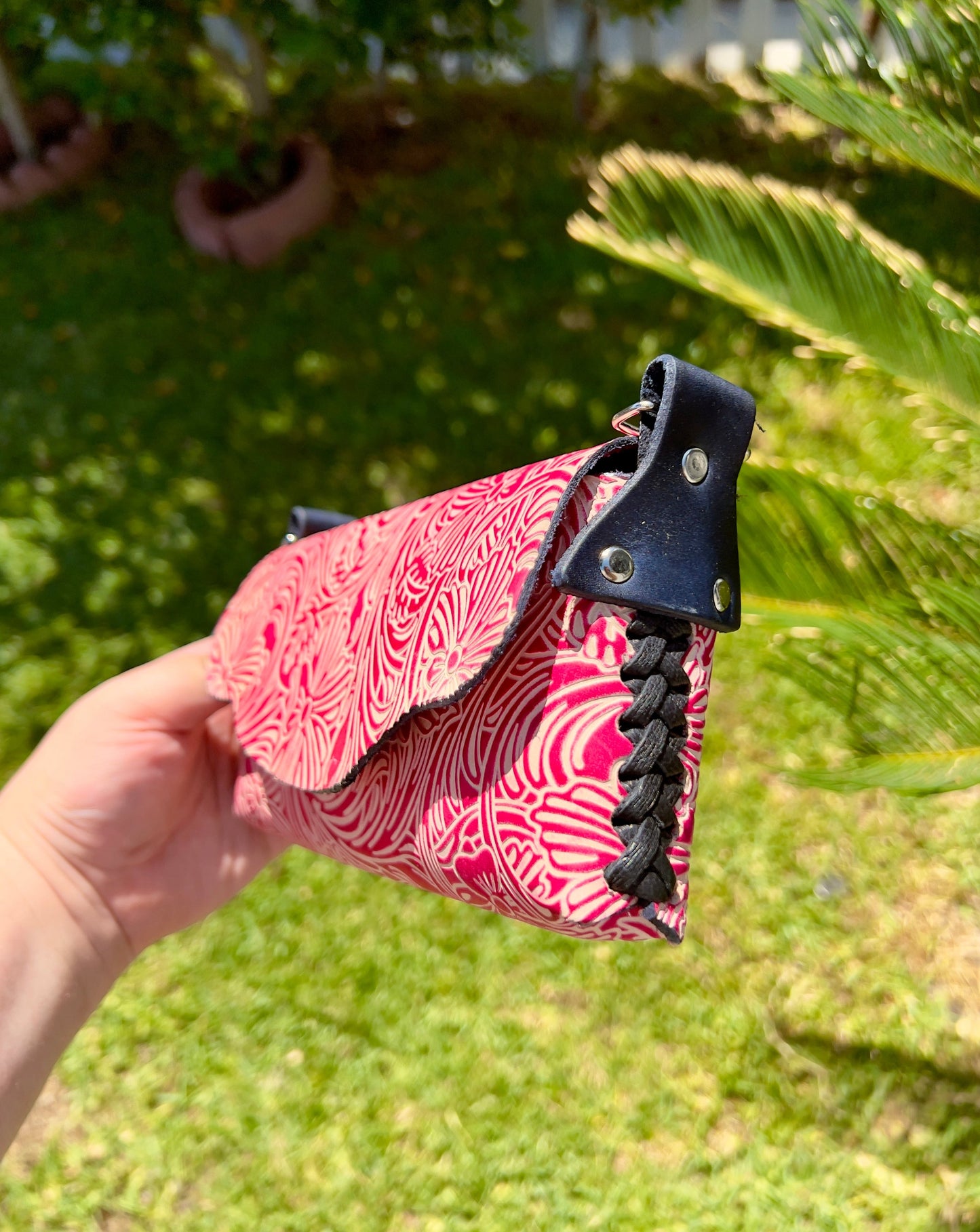 Tooled Leather Wallet Purse