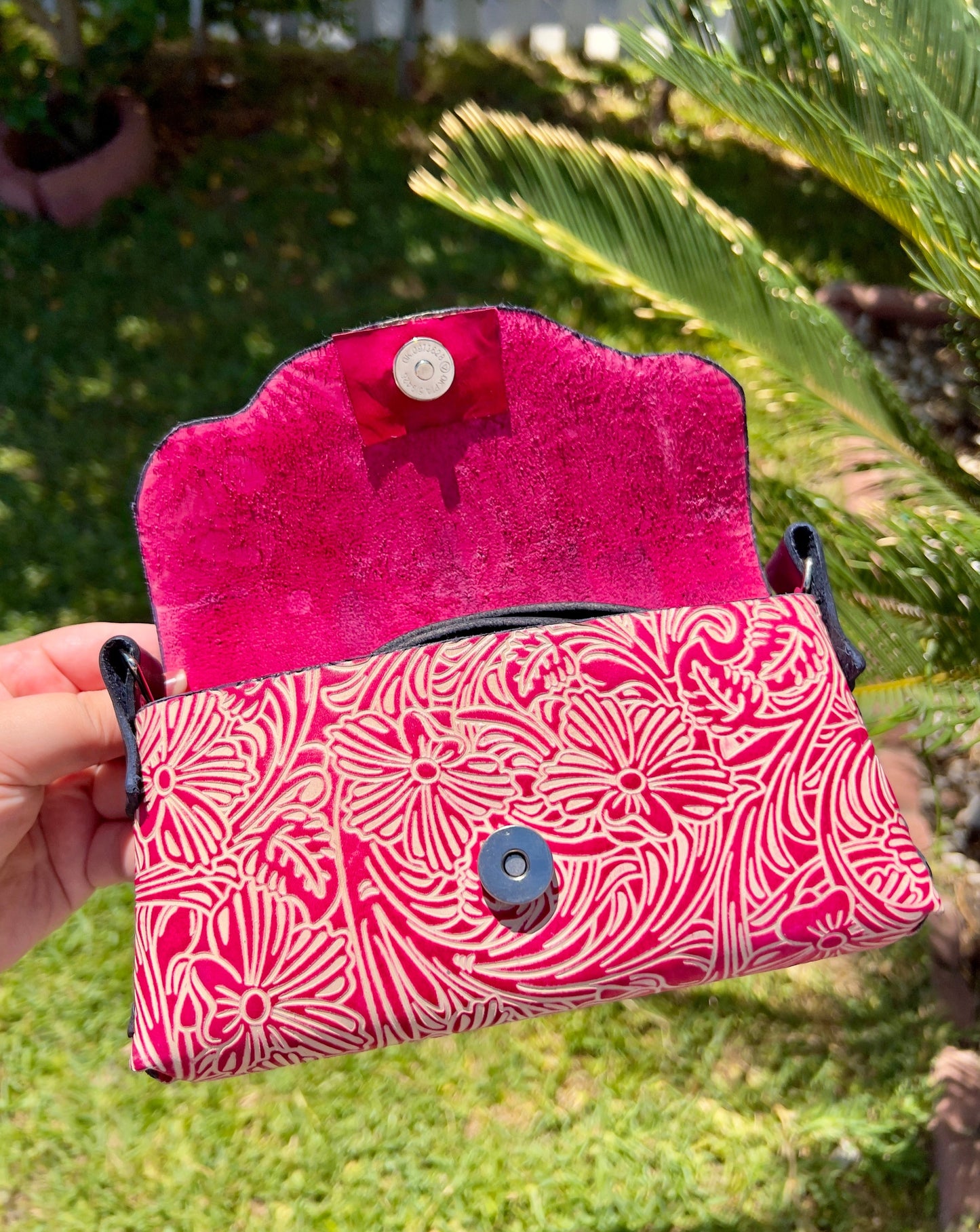 Tooled Leather Wallet Purse