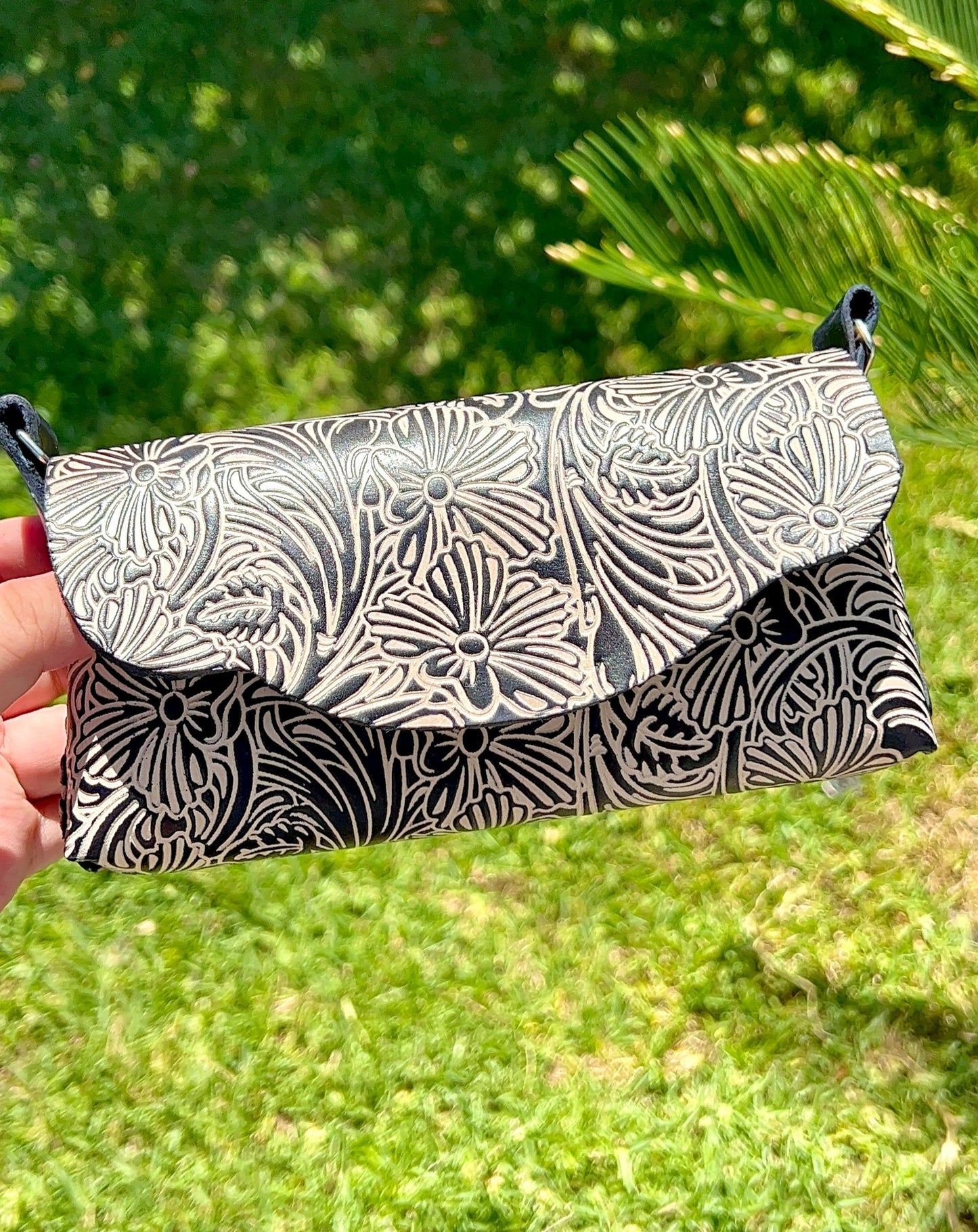 Tooled Leather Wallet Purse