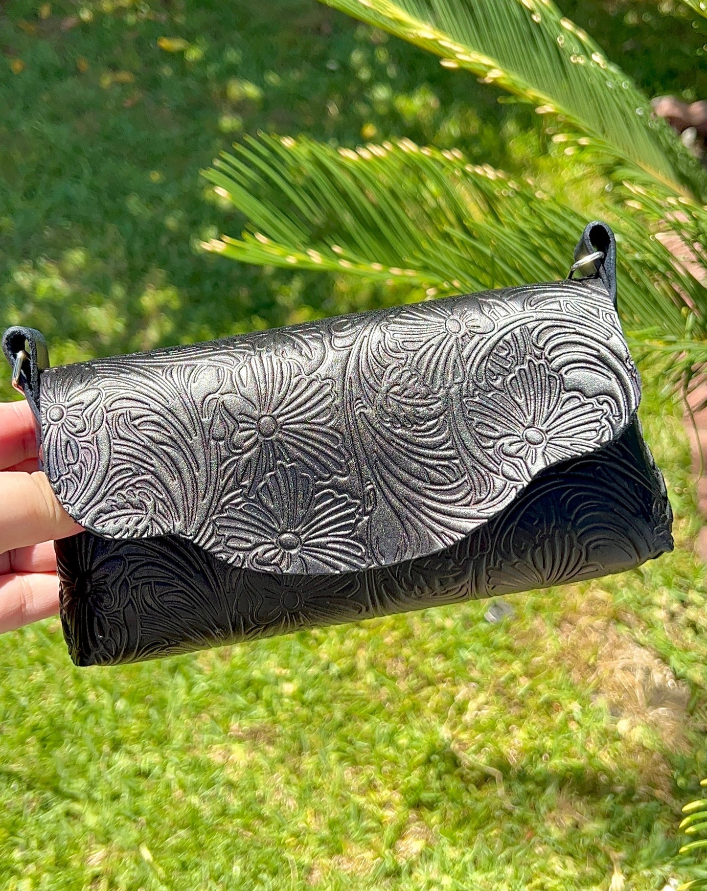 Tooled Leather Wallet Purse