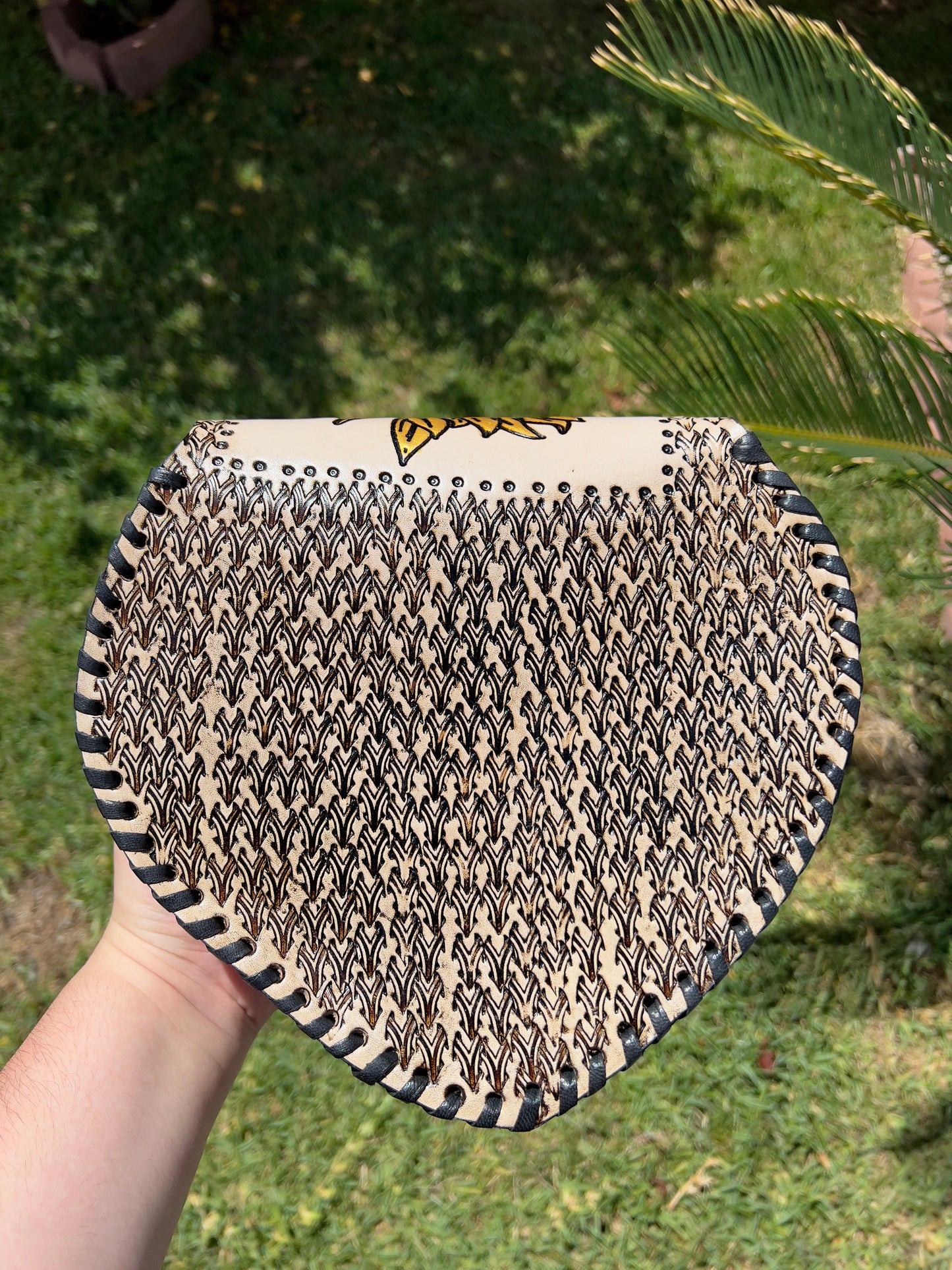 Girasoles Leather Purse