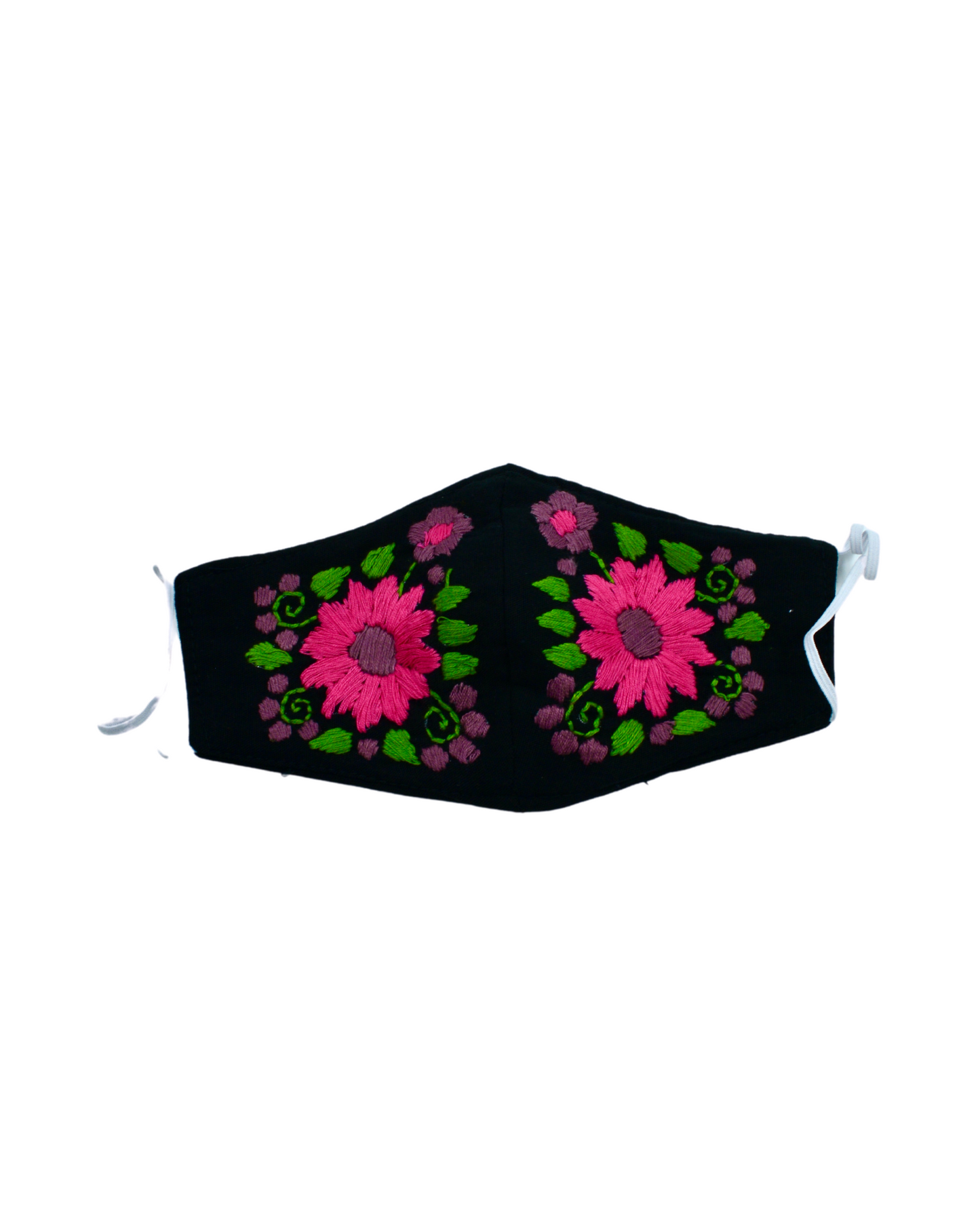 BLACK/PINK FLOWER MASK - Latina Palace