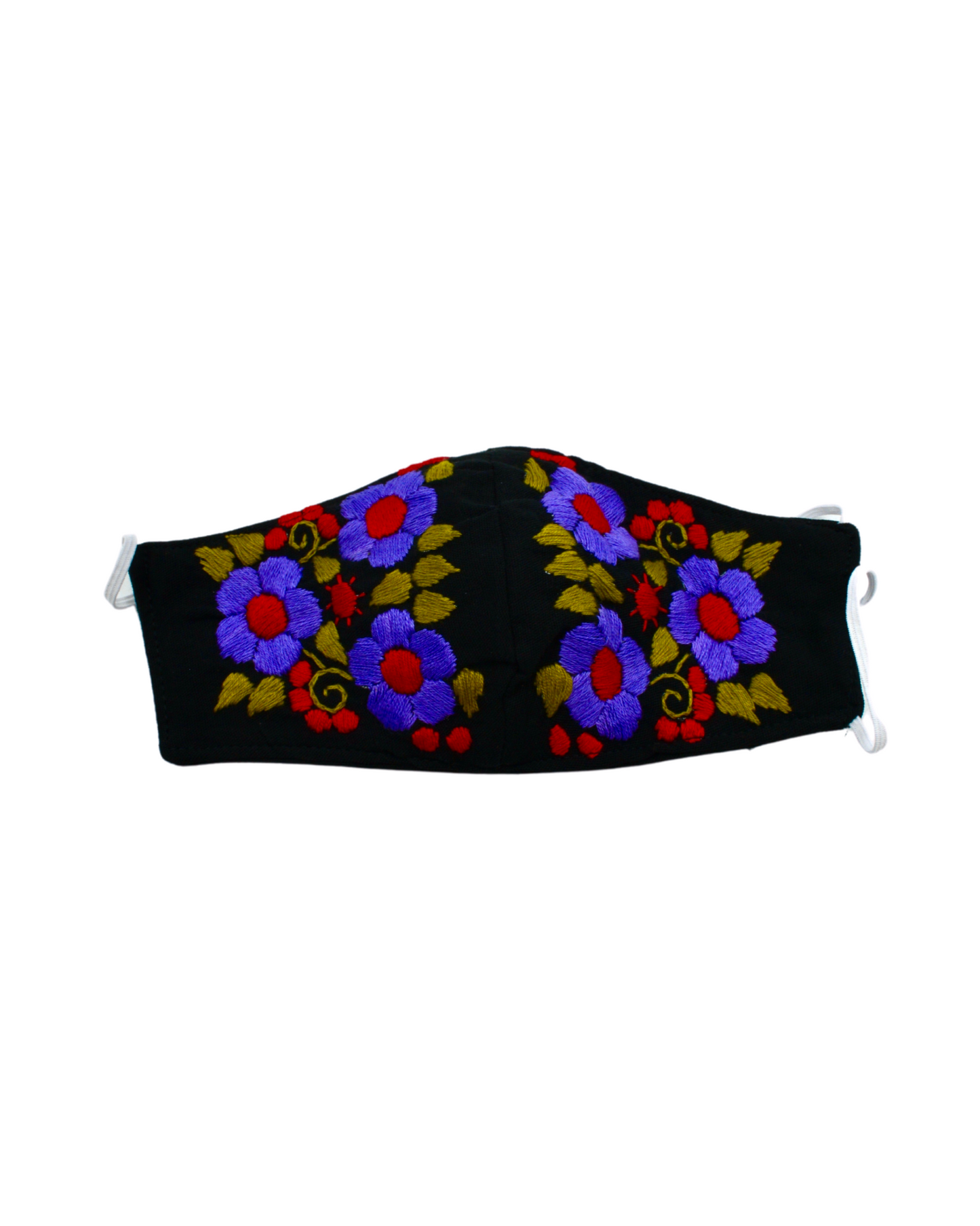 BLACK/PURPLE FLOWER MASK - Latina Palace