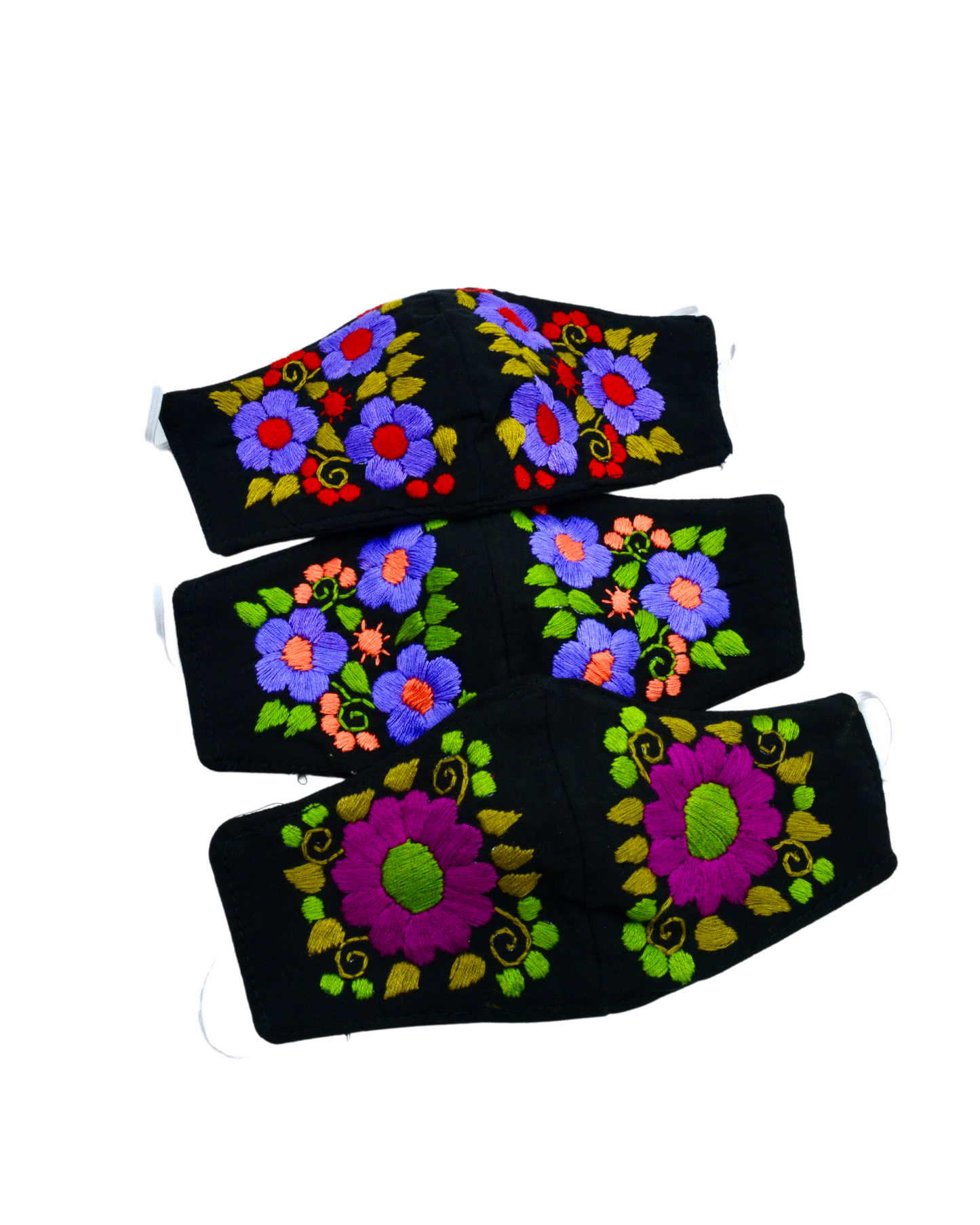 BLACK/PURPLE FLOWER MASK - Latina Palace