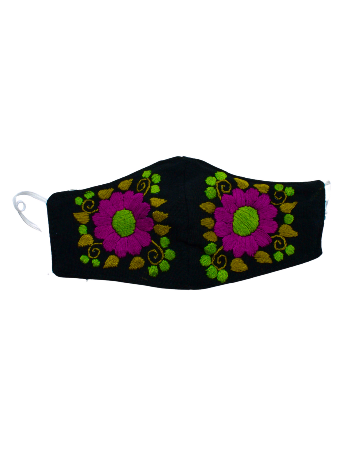 BLACK/PURPLE FLOWER MASK - Latina Palace