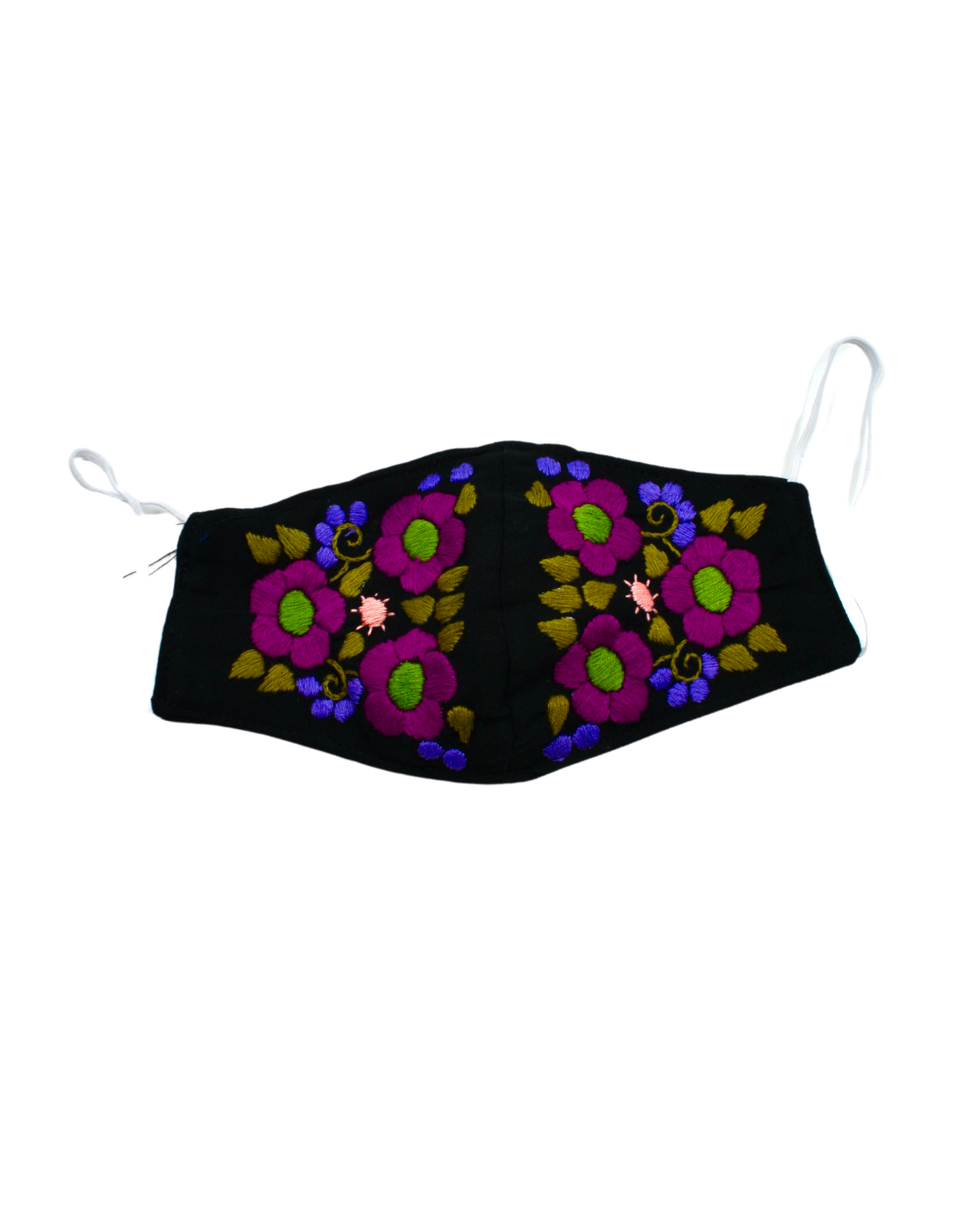 BLACK/PURPLE FLOWER MASK - Latina Palace