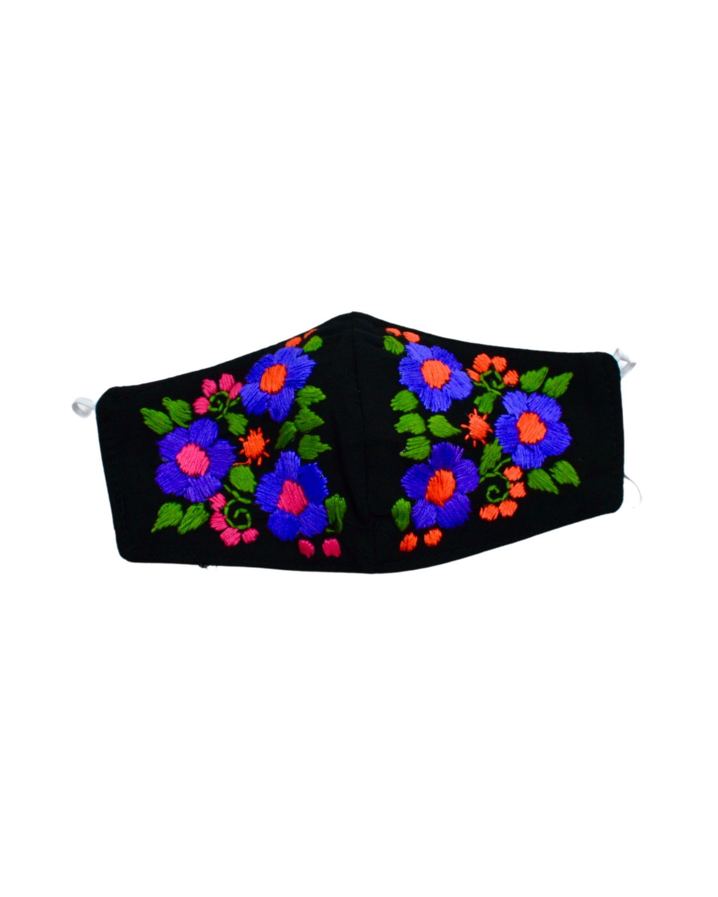 BLACK/PURPLE FLOWER MASK - Latina Palace