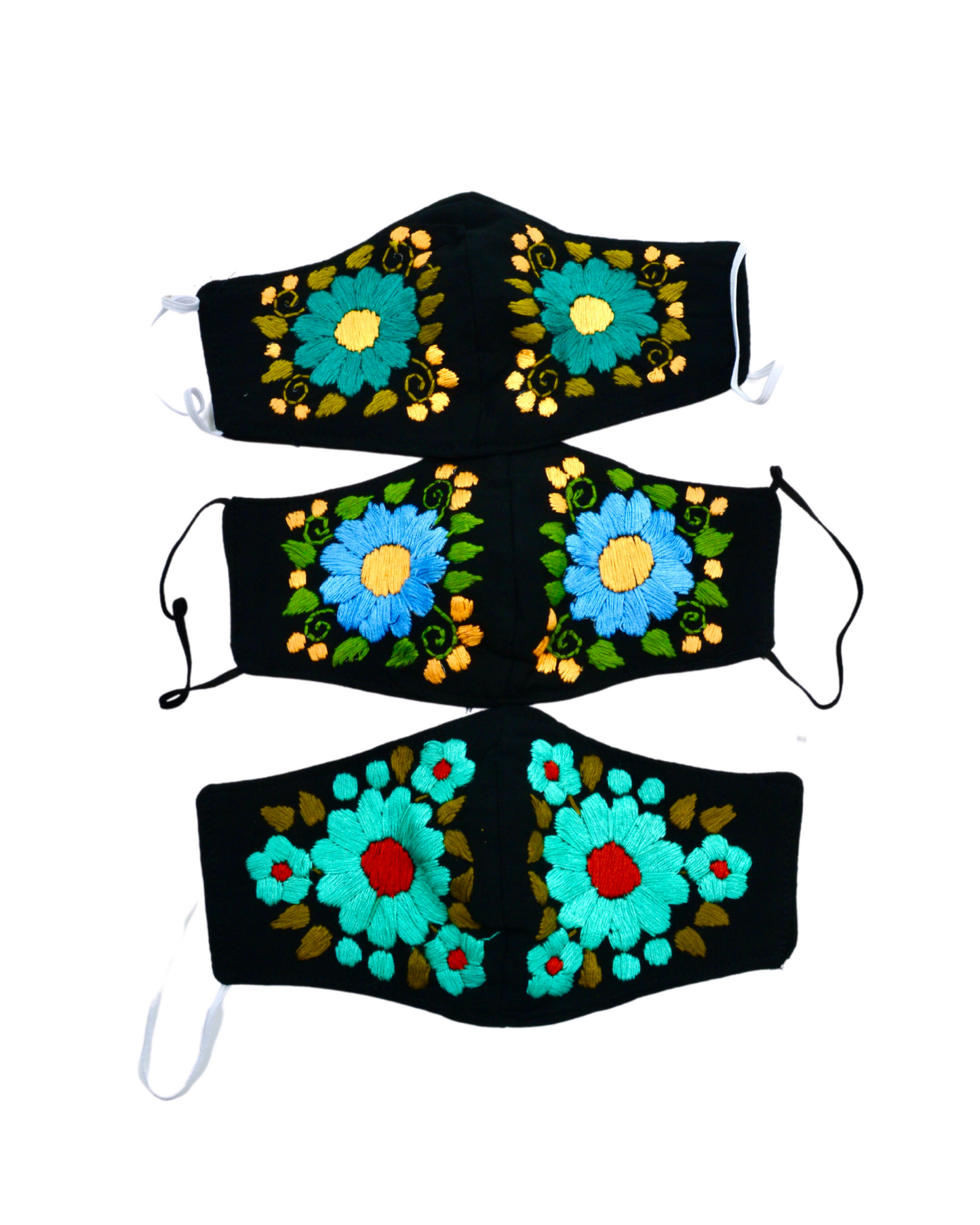 BLACK/BLUE FLOWER MASK - Latina Palace