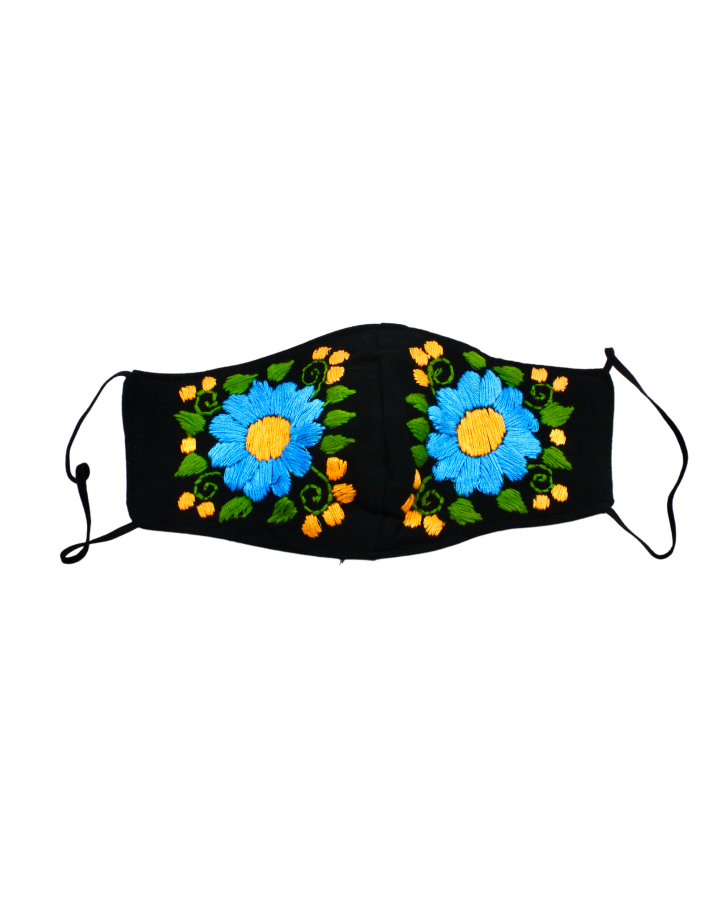 BLACK/BLUE FLOWER MASK - Latina Palace