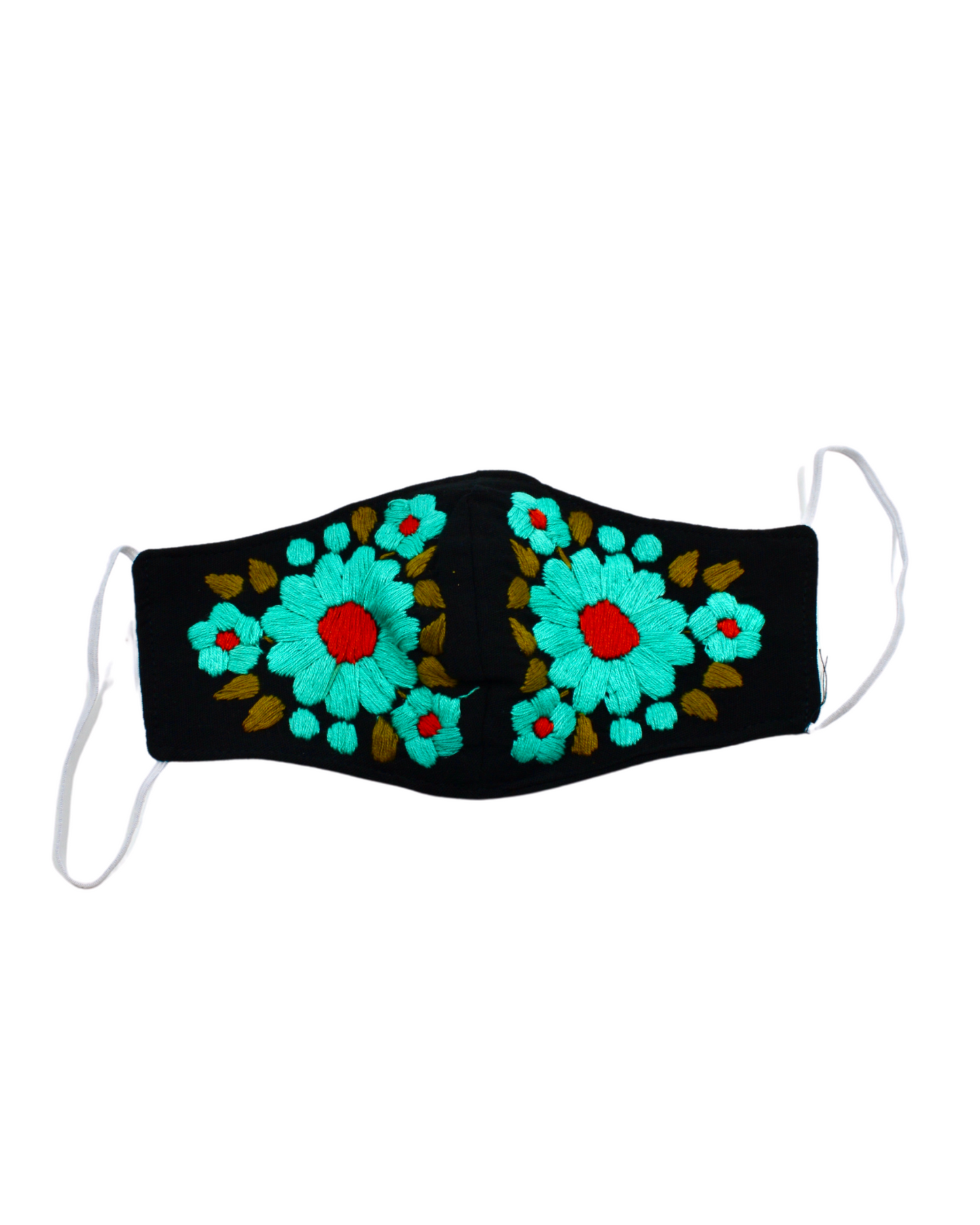 BLACK/BLUE FLOWER MASK - Latina Palace