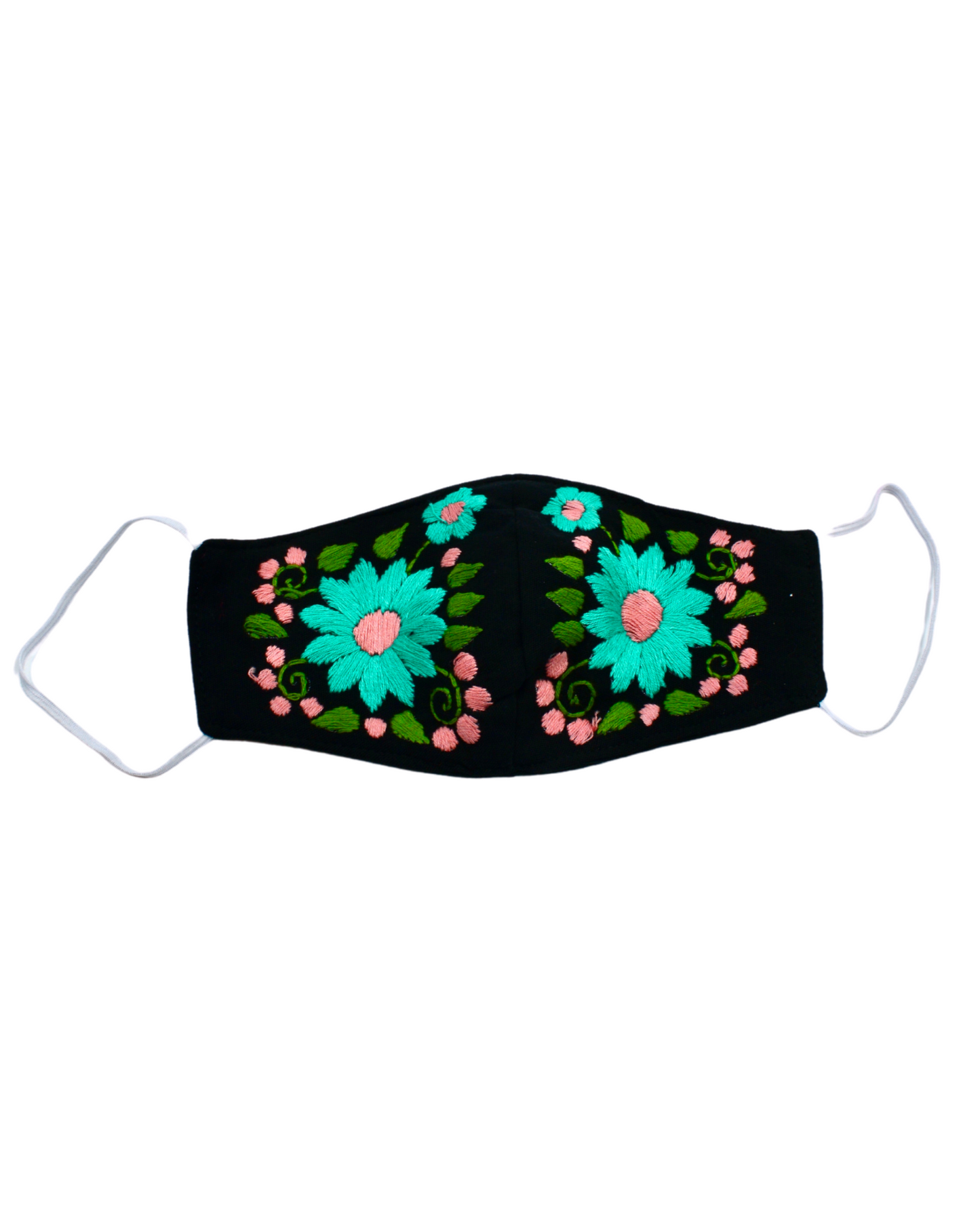 BLACK/BLUE FLOWER MASK - Latina Palace