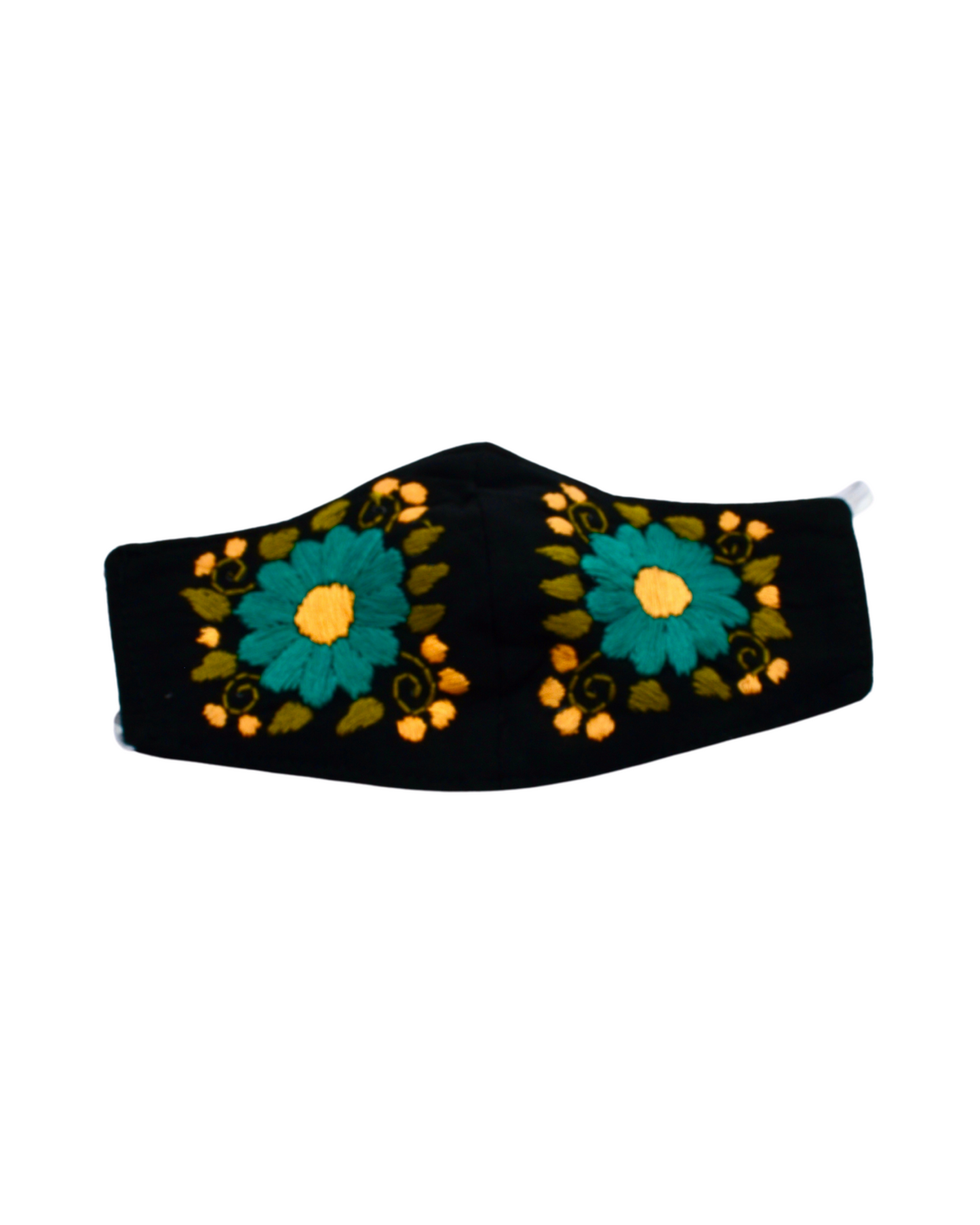 BLACK/BLUE FLOWER MASK - Latina Palace