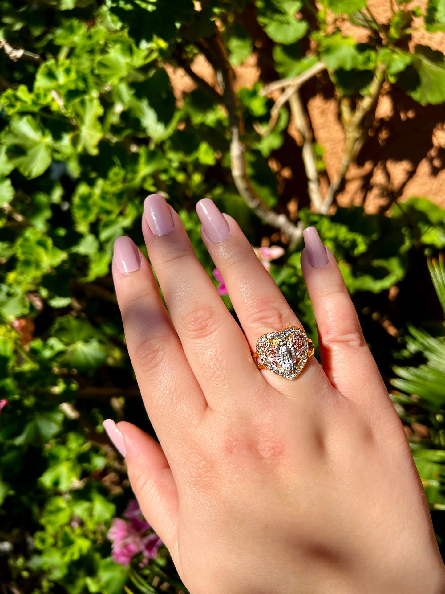Virgencita Heart Ring