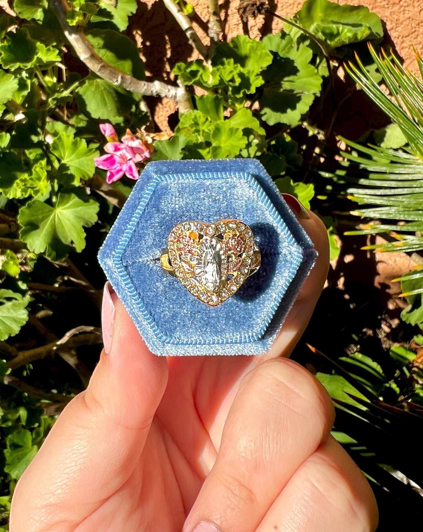 Virgencita Heart Ring