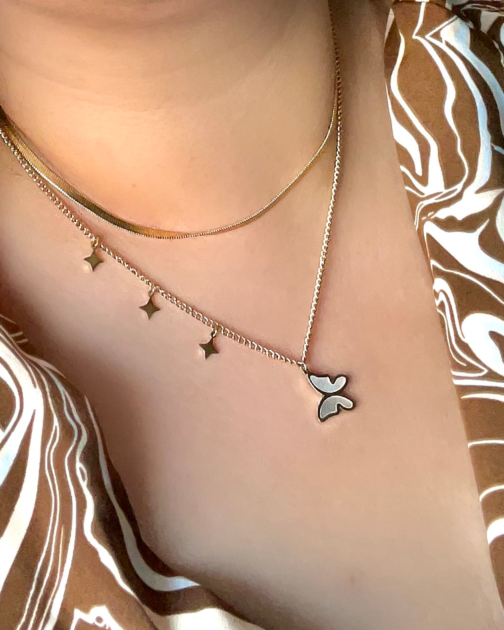 Layered Butterfly Necklace