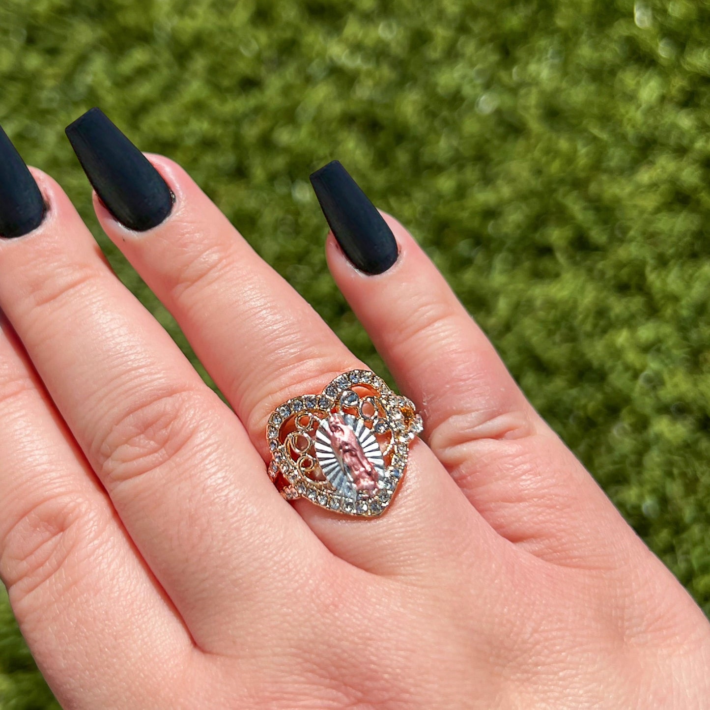 Virgencita Diamante Heart