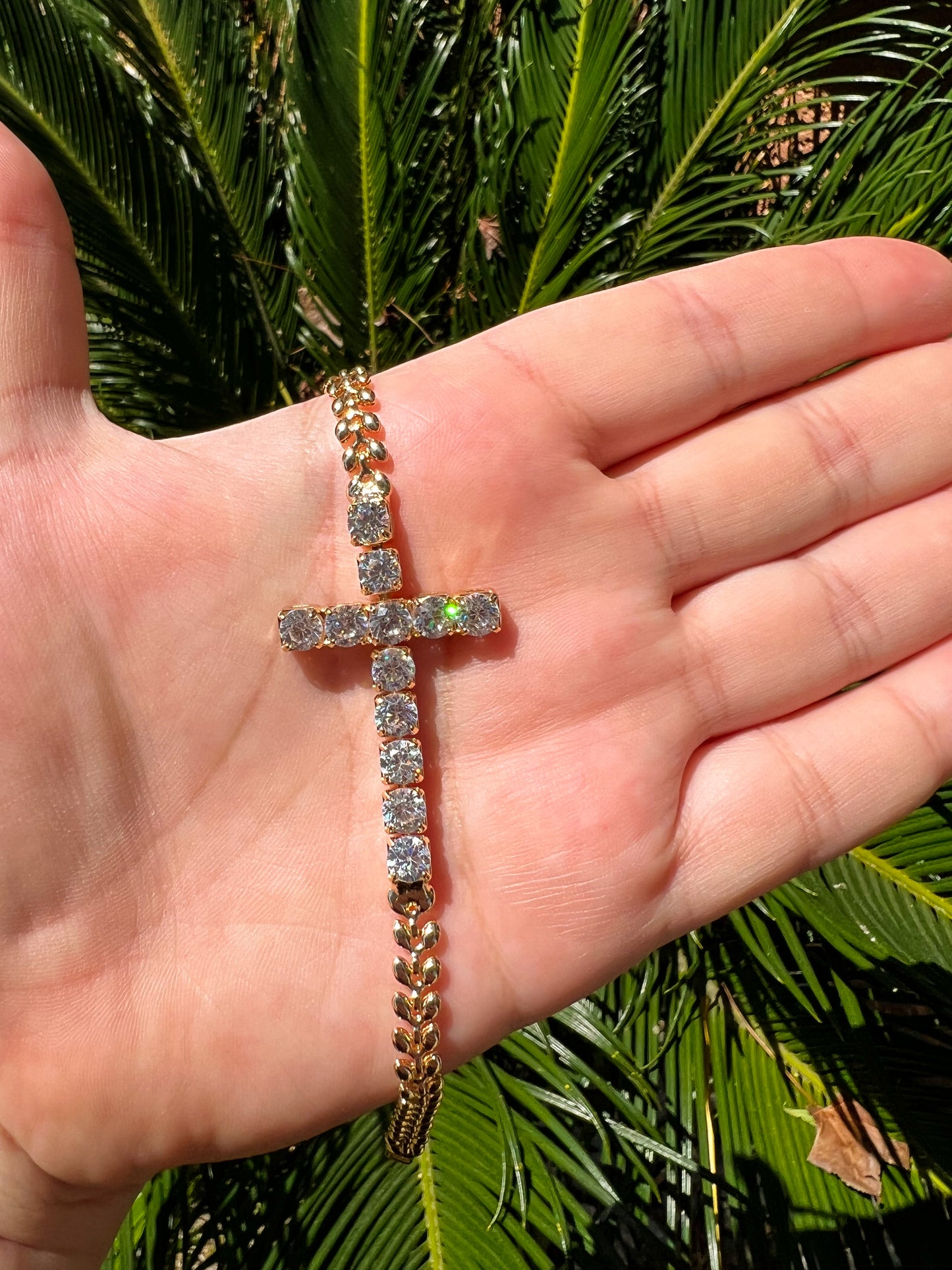 Diamond Cross Bracelet