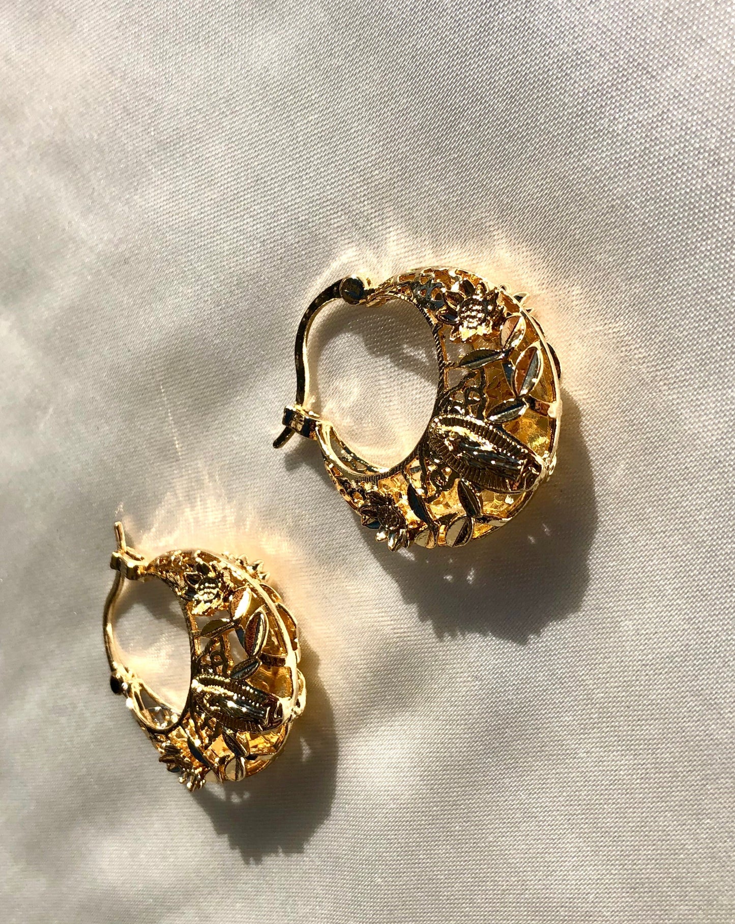 Gold Virgencita Hoops - Latina Palace