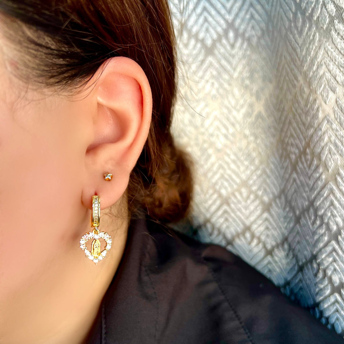 Virgencita Corazoncito Earrings