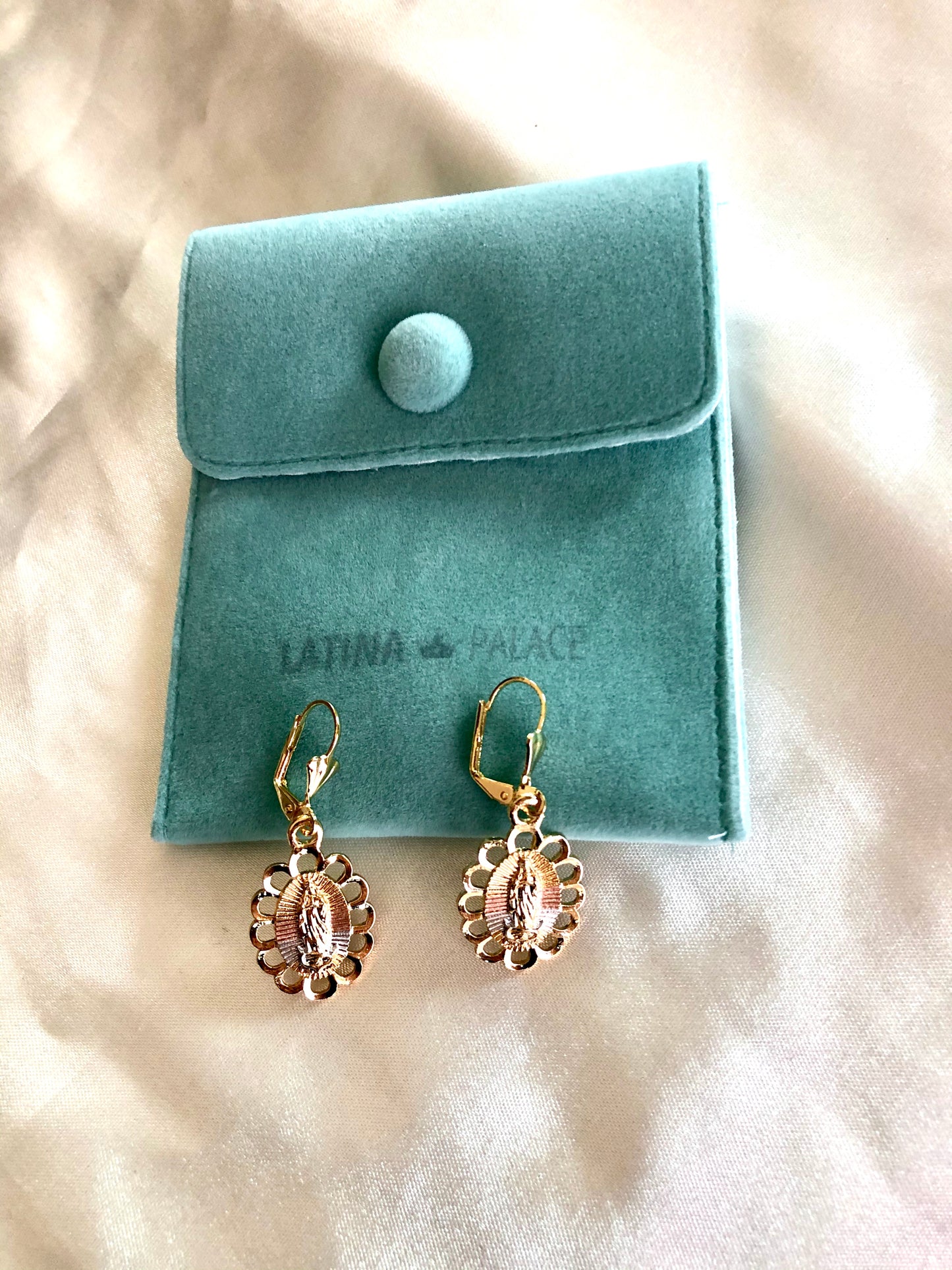 Flower Virgin Mary Earrings - Latina Palace