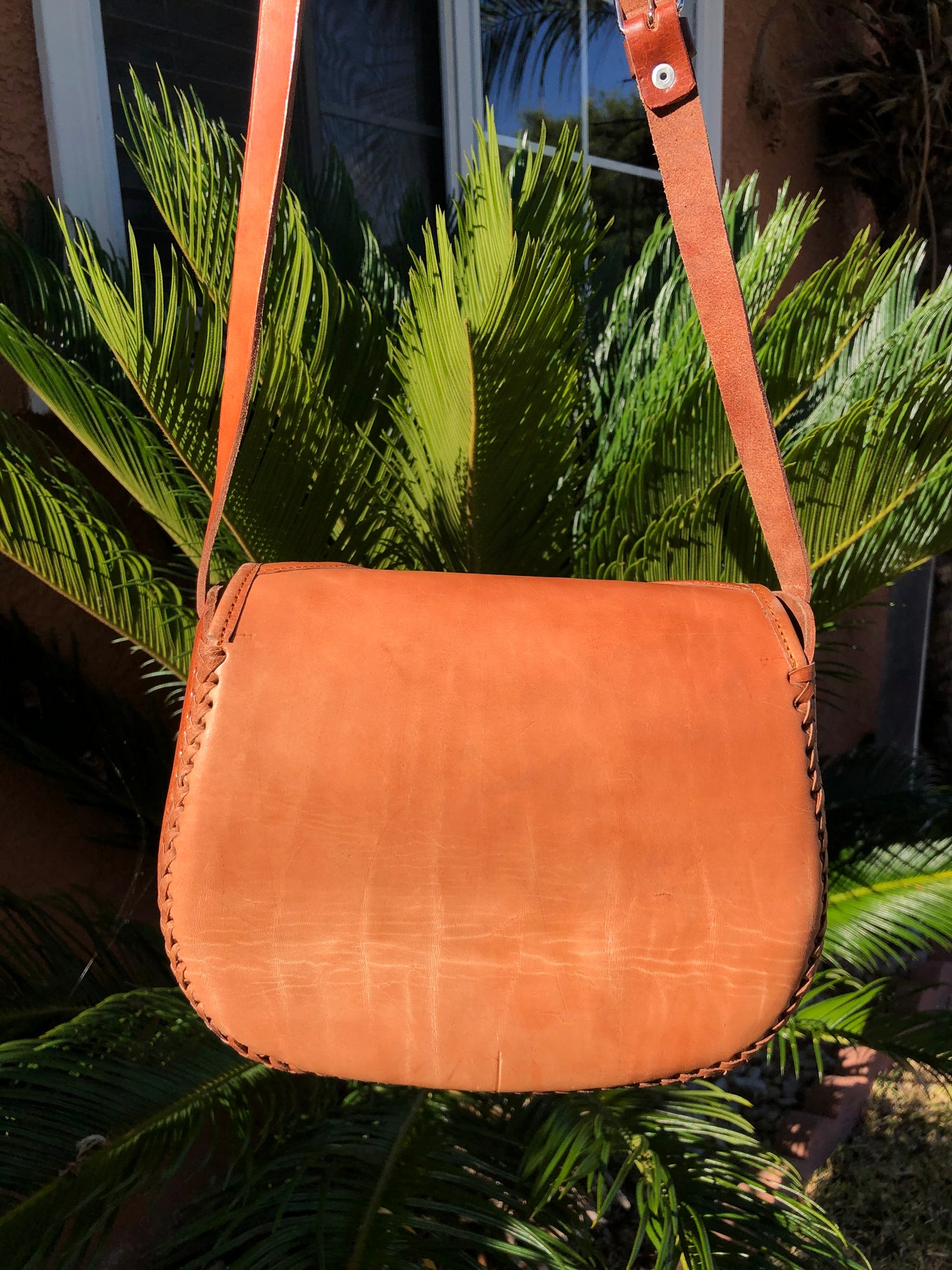 Leather Embroidered Purse