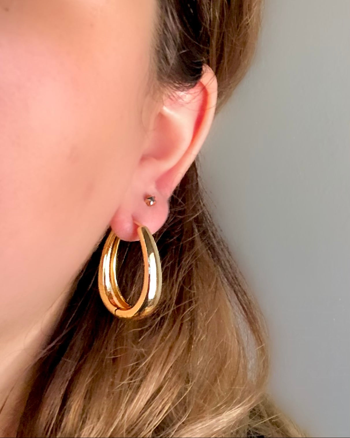 Chunky Oval Hoops