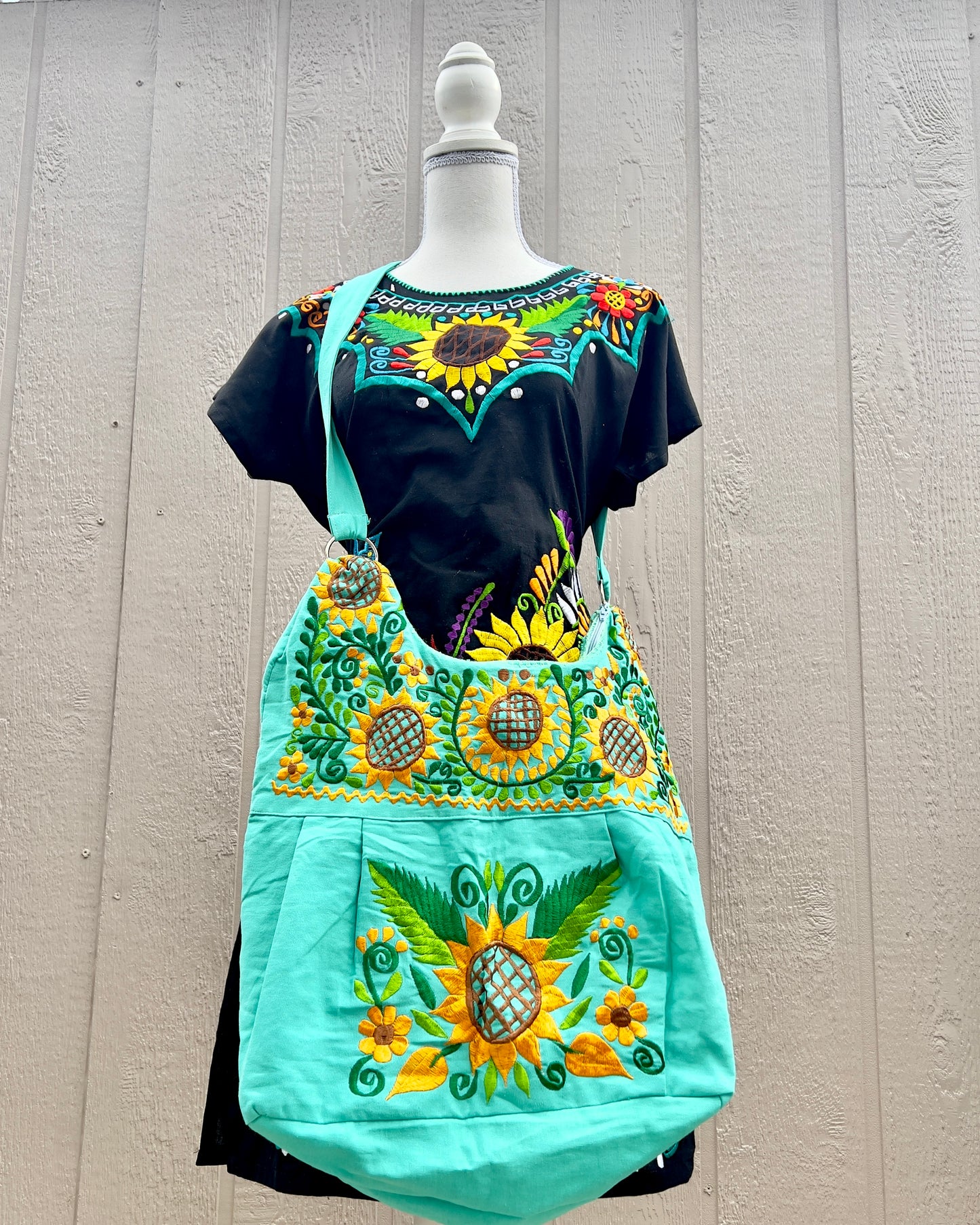 Embroidered Sunflower Morral (MULTIPLE COLORS)