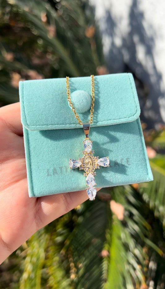 Virgin Mary Cross Necklace (S)