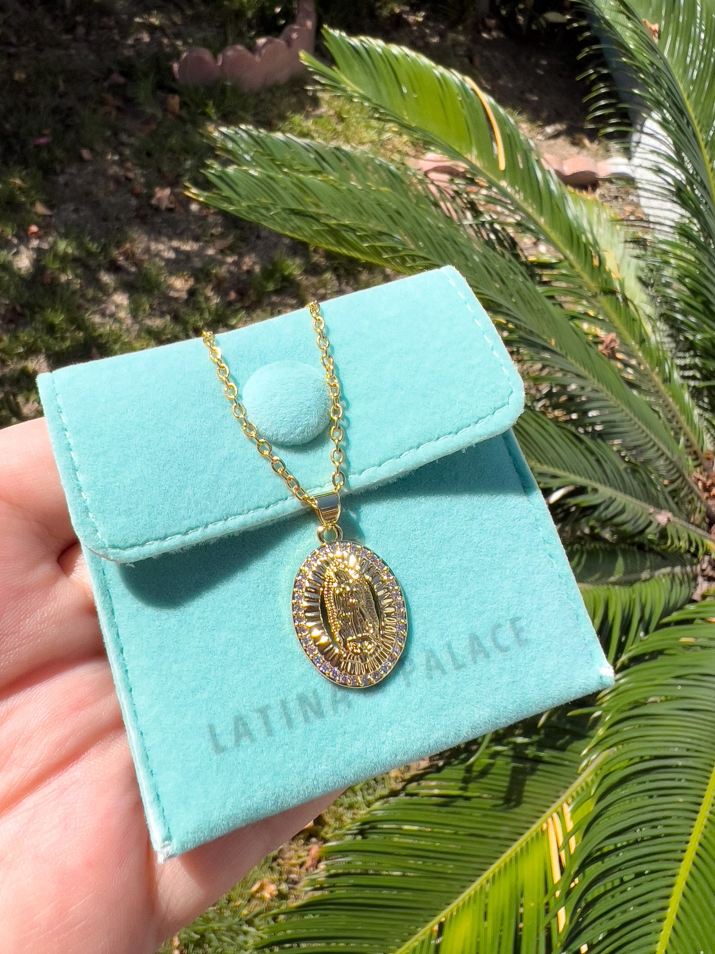 Dainty Oval Virgin Mary