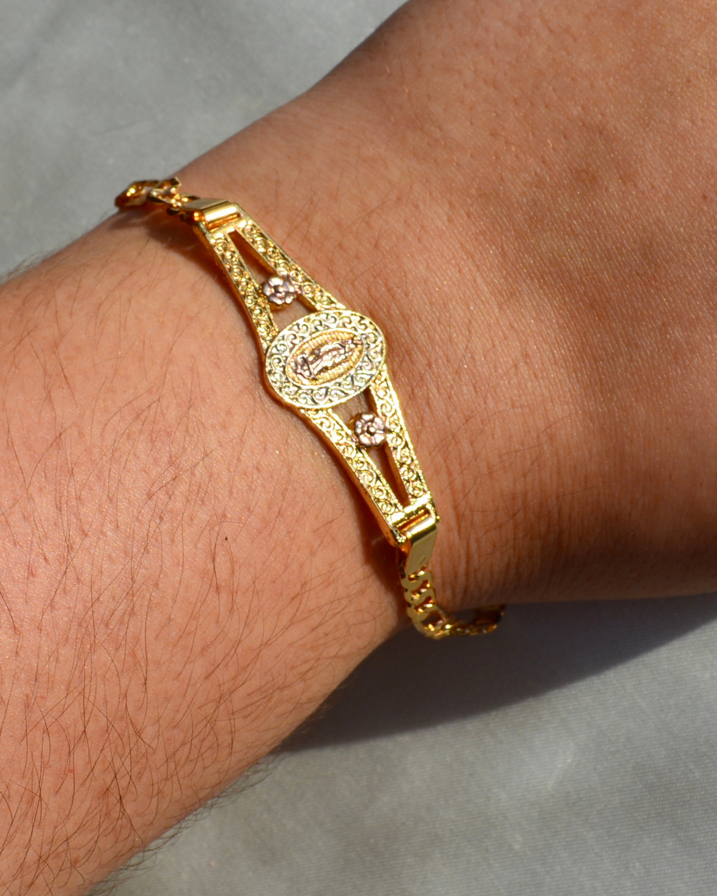 Rose Gold Virgin Mary Bracelet - Latina Palace