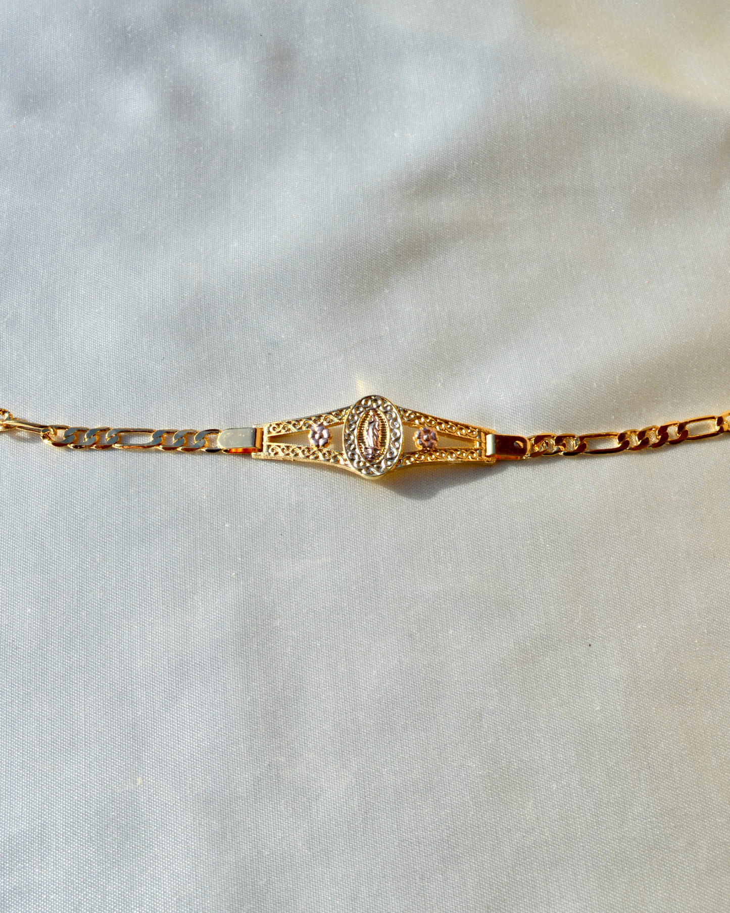 Rose Gold Virgin Mary Bracelet - Latina Palace