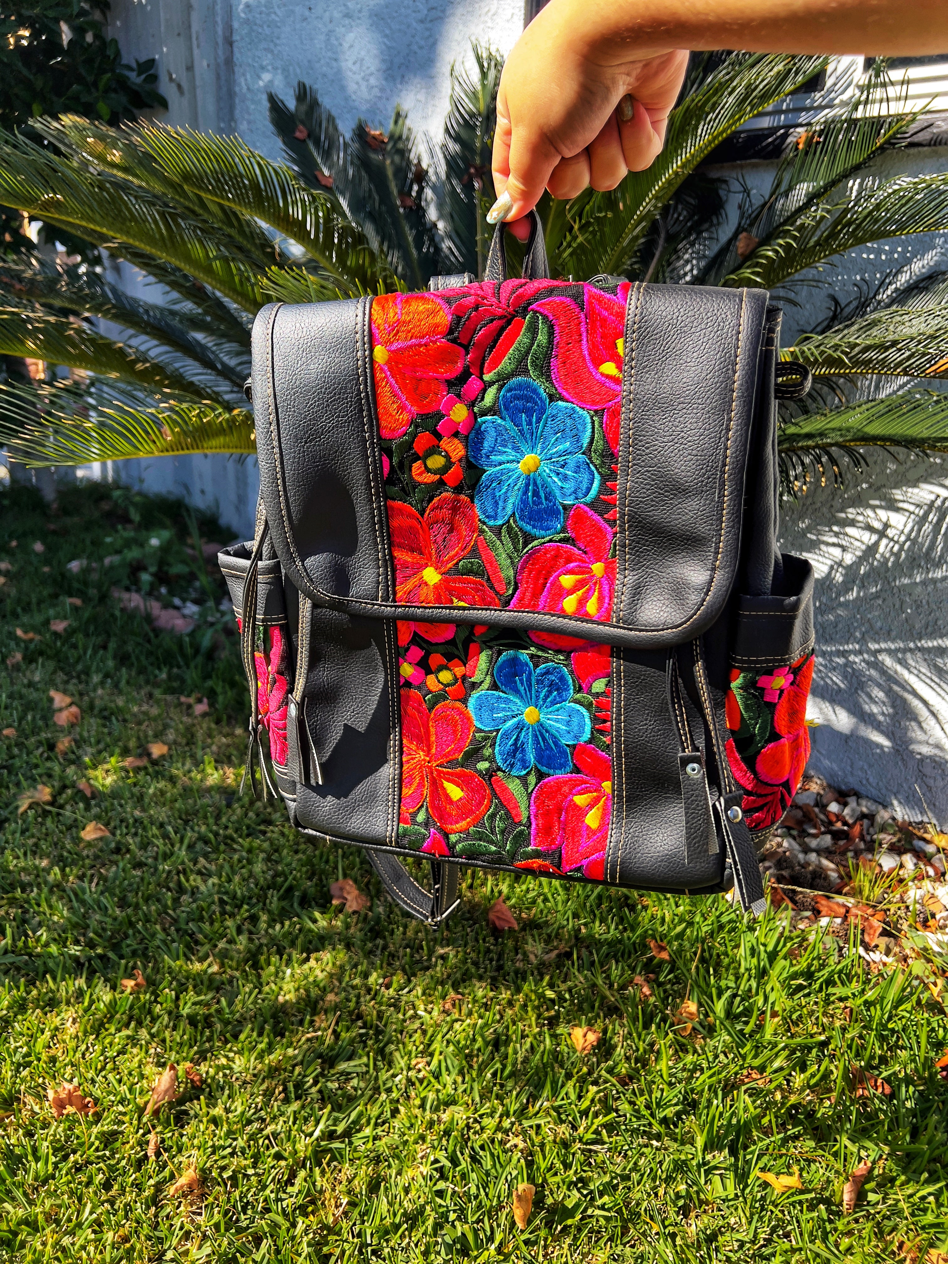 Mexican embroidered backpack new arrivals