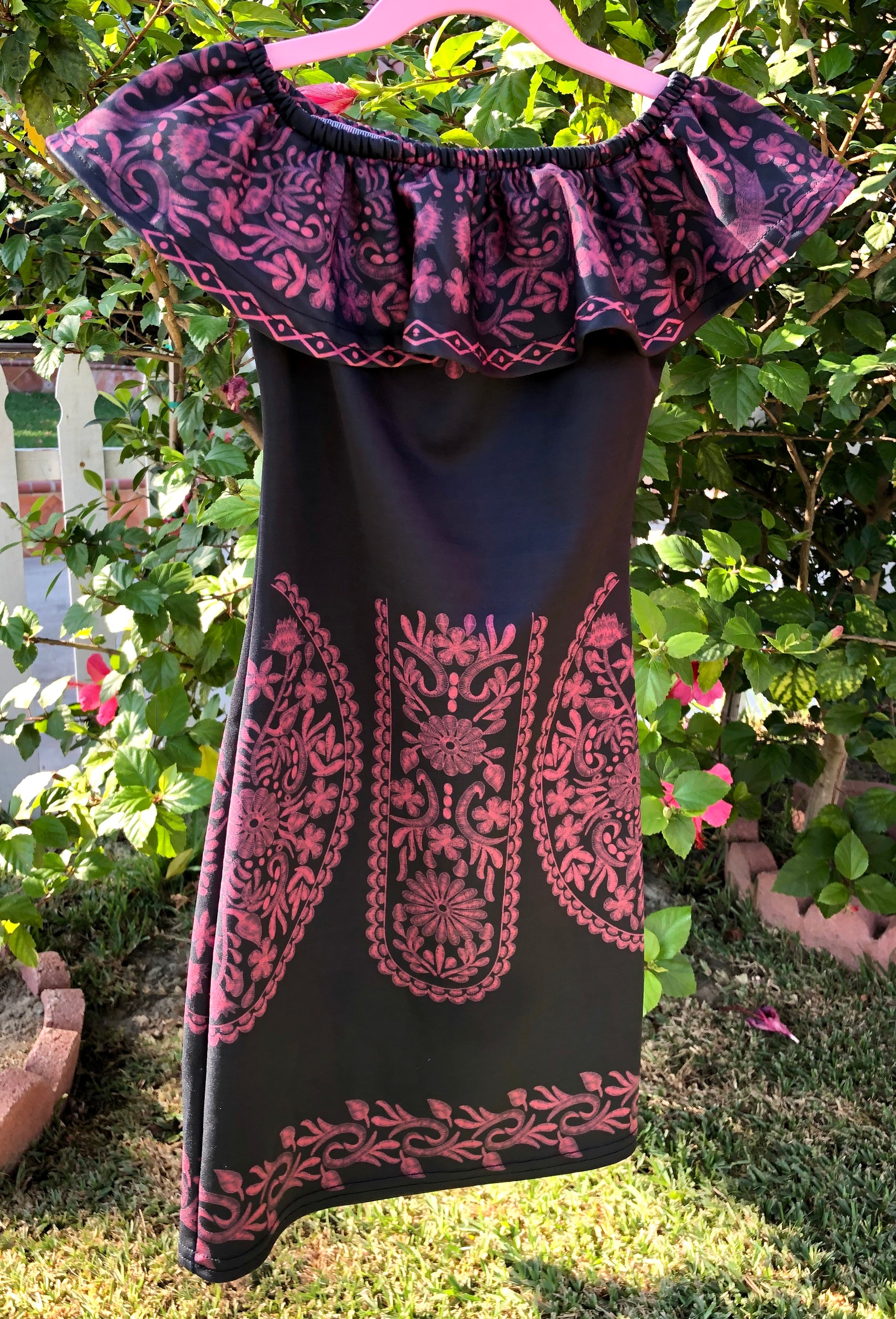 latina party dresses Mexican Dress for Women Traditional One Shoulder Flowy Floral Long Maxi Dresses Vestidos Mexicanos para Mujer Cinco de Mayo Fiesta Outfit Black Floral S at Amazon Women's Clothing store