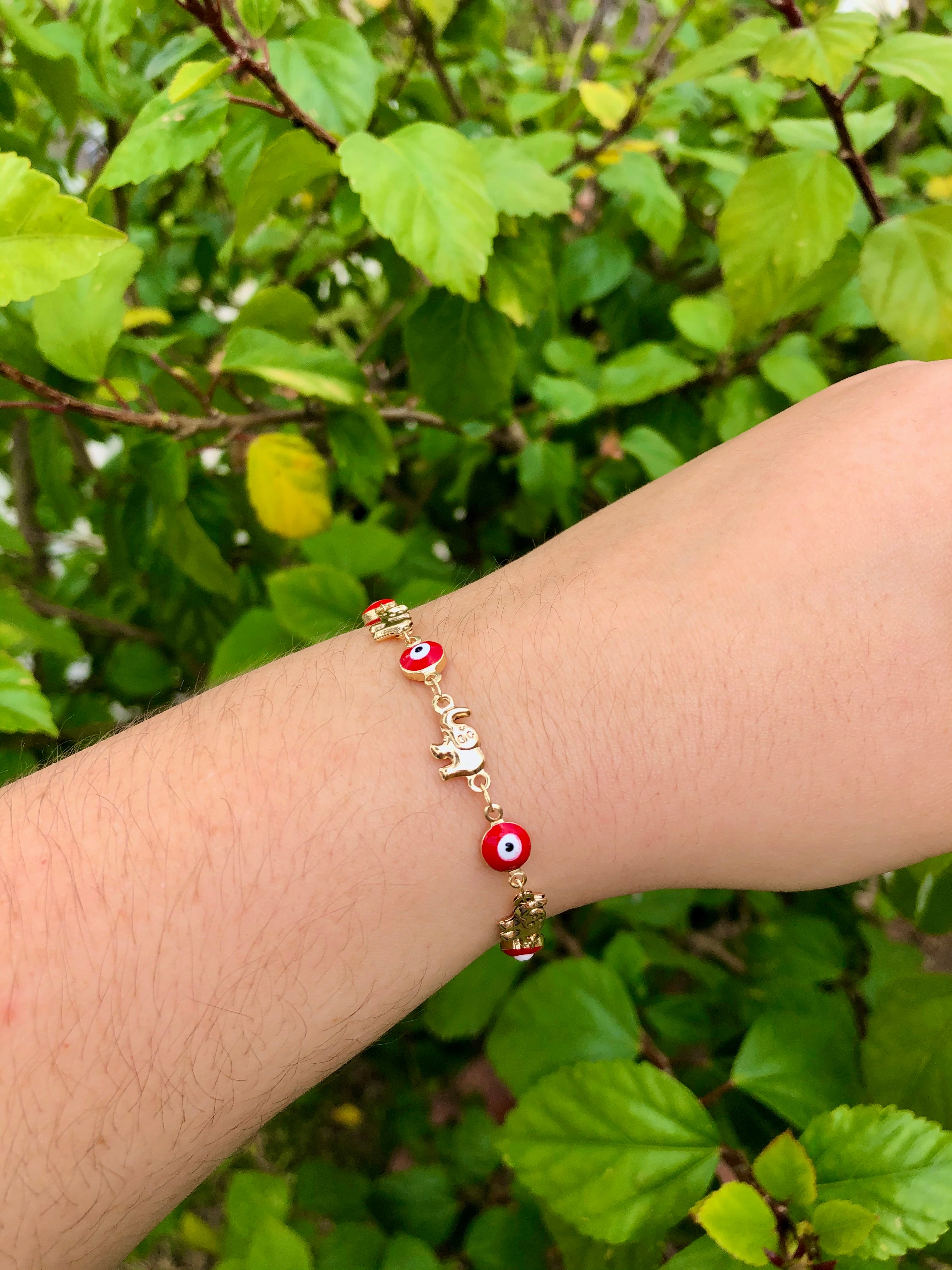 Red hot sale elephant bracelet