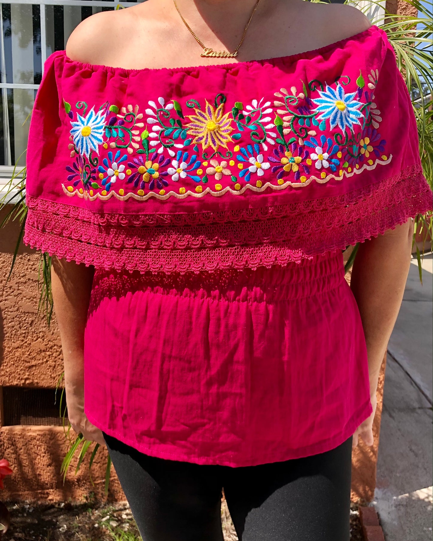 Embroidered Floral Top - Latina Palace