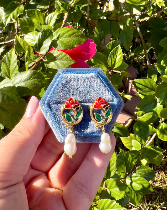 Rose Perla Earrings