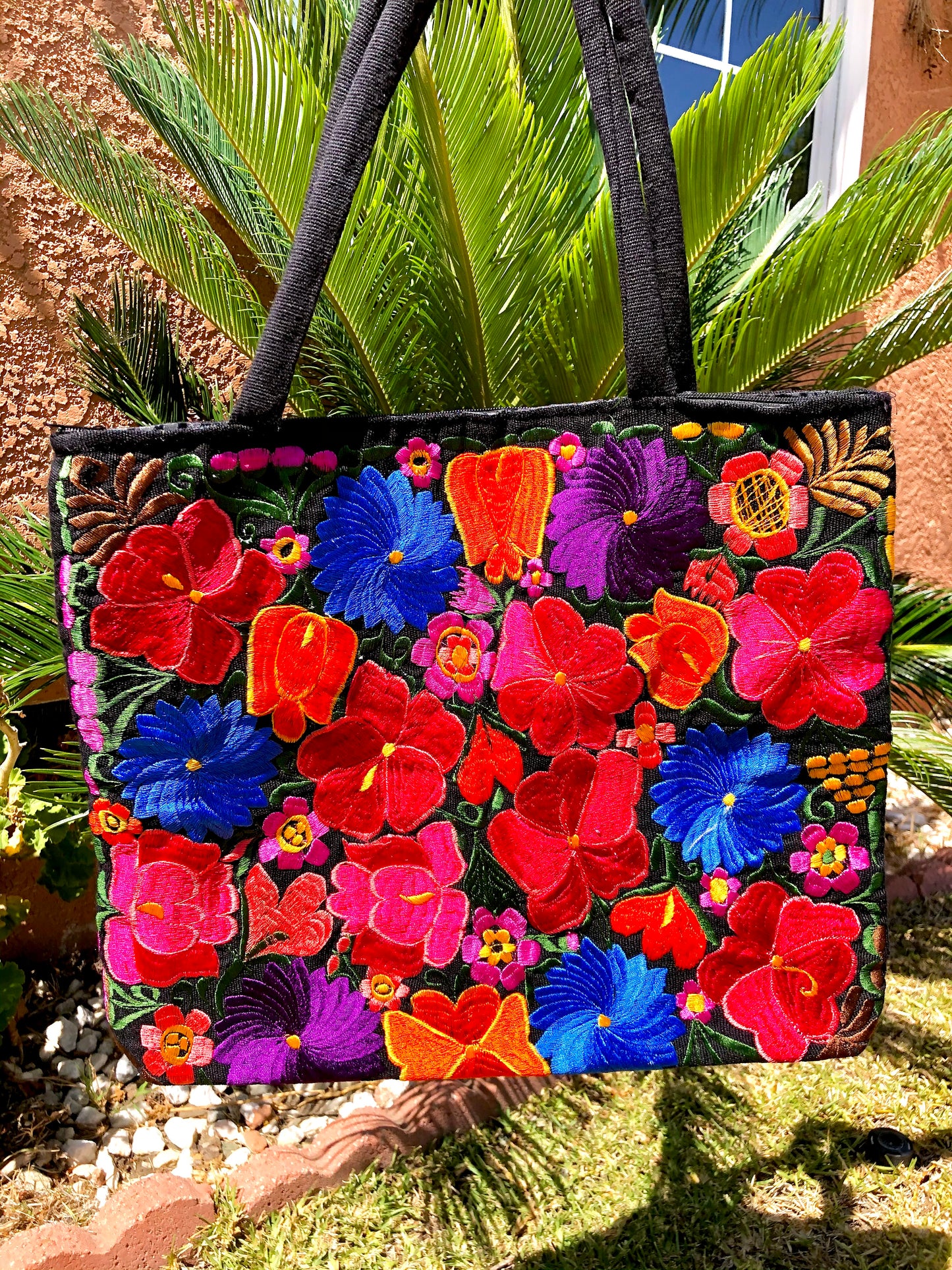 Embroidered Flores Tote
