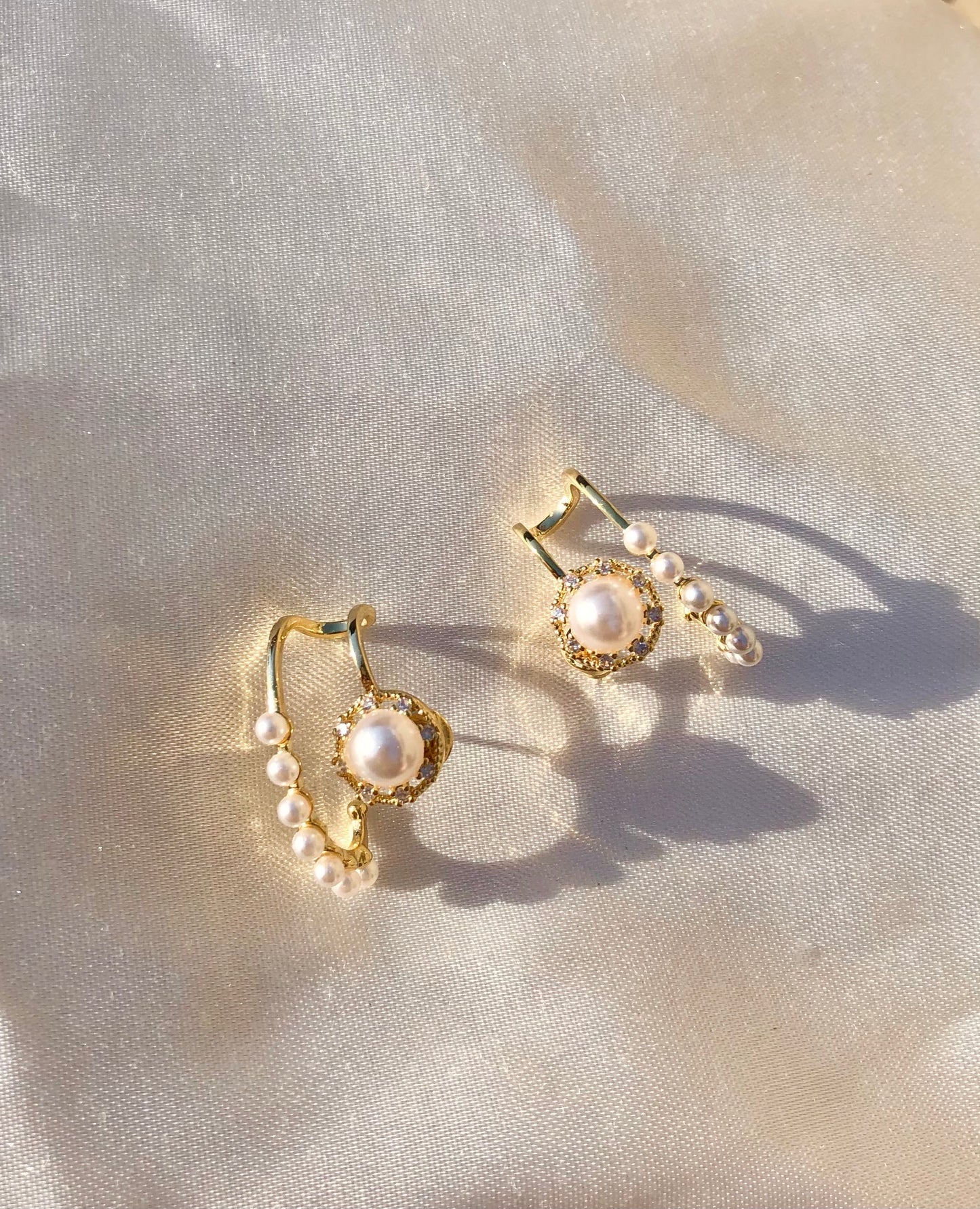 Double Pearl Earrings