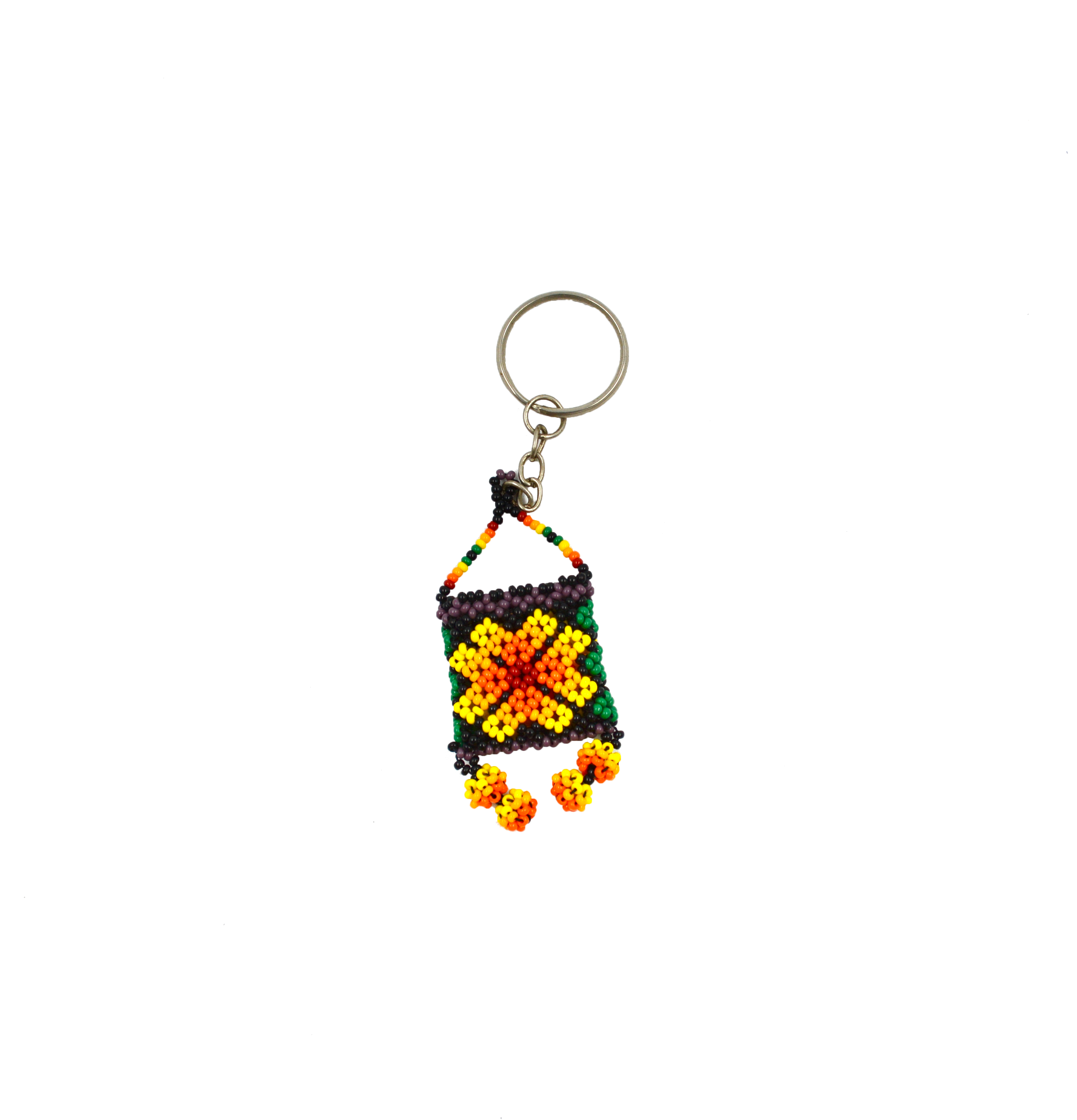 Mexican Heart Keychain with Tassels from Chiapas, Mexico – The